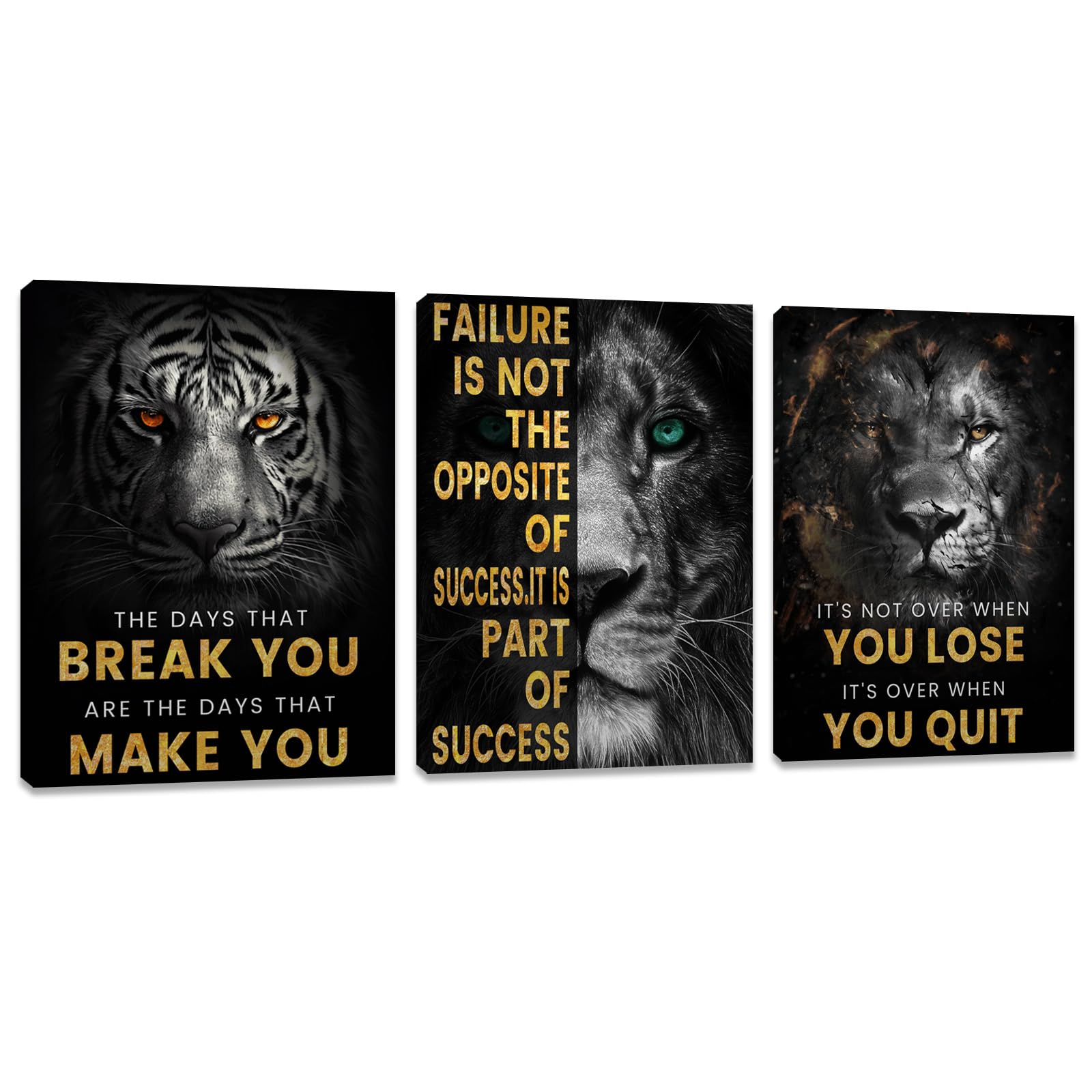 Motivational Office Wall Decor 3 Pieces Paintings Motivational Posters Prints Motivational Wall Decor Inspirational Canvas Wall 