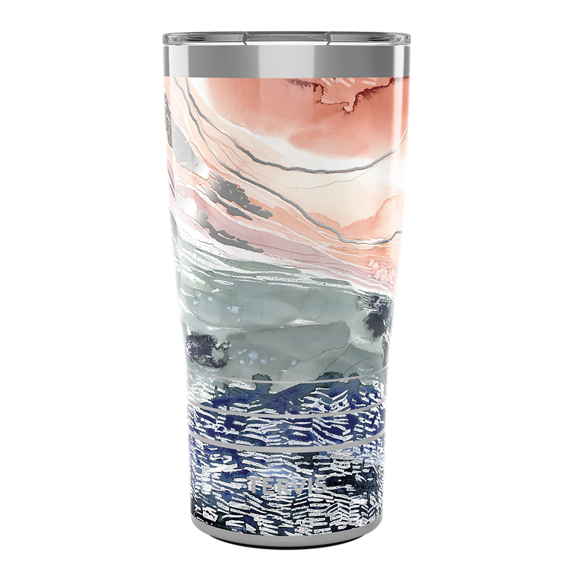 Tervis Traveler Kelly Ventura Drift Triple Walled Insulated Tumbler Travel Cup Keeps Drinks Cold & Hot, 20oz, Stainless Steel