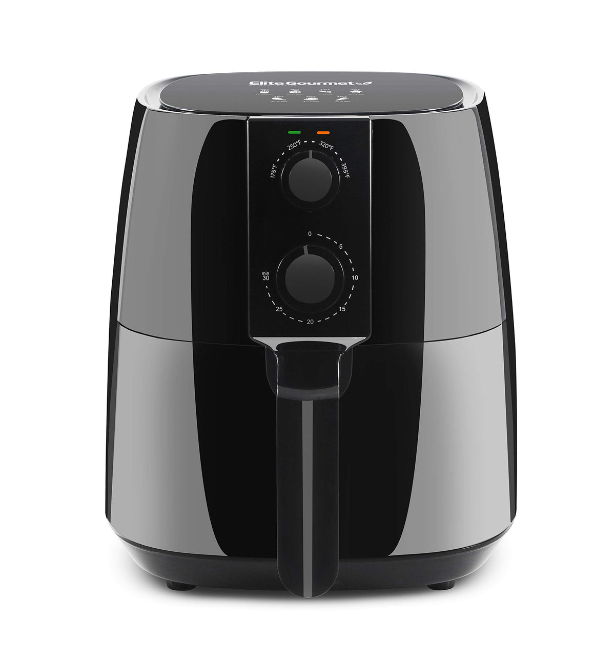 Elite Gourmet Eaf-4617X Electric Digital Hot Air Fryer, 1350Watts, Oil-Less Healthy Cooker, Timer & Temperature Controls, 4 Quar
