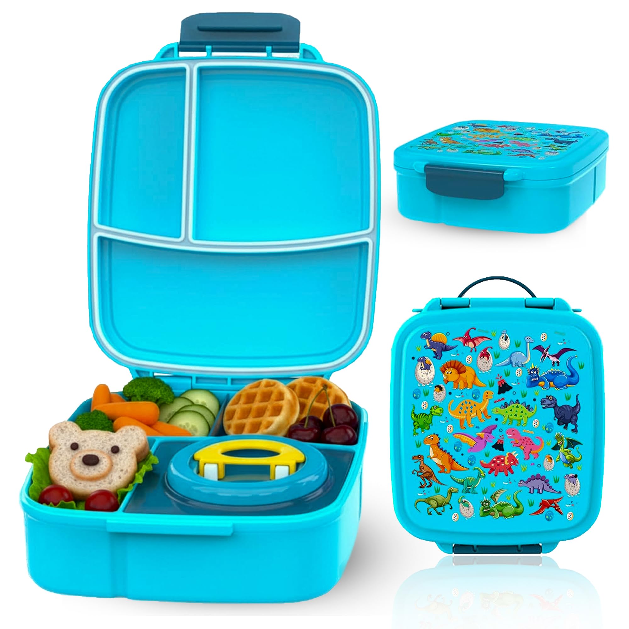 Zoxa Kids Lunch Box with Food Jar, Bento Lunch Box for Kids, Leakproof Lunch Box with Compartments and Insulated Food Jar, Schoo