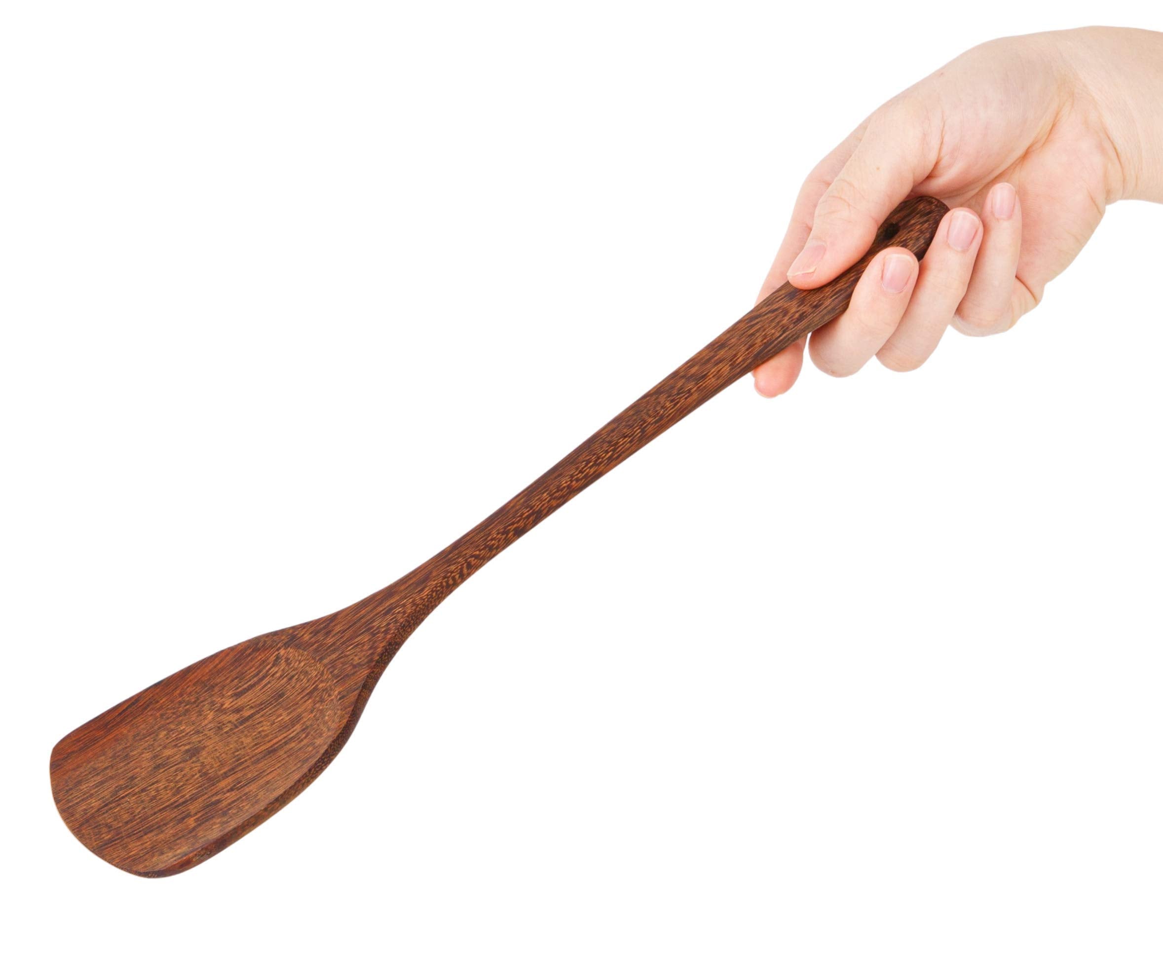 Myfurtive Wooden Spatulas - Eco-Friendly, Durable & Ergonomic Kitchen Utensils - Non-Scratch Cooking Tools For Stirring, Flippin