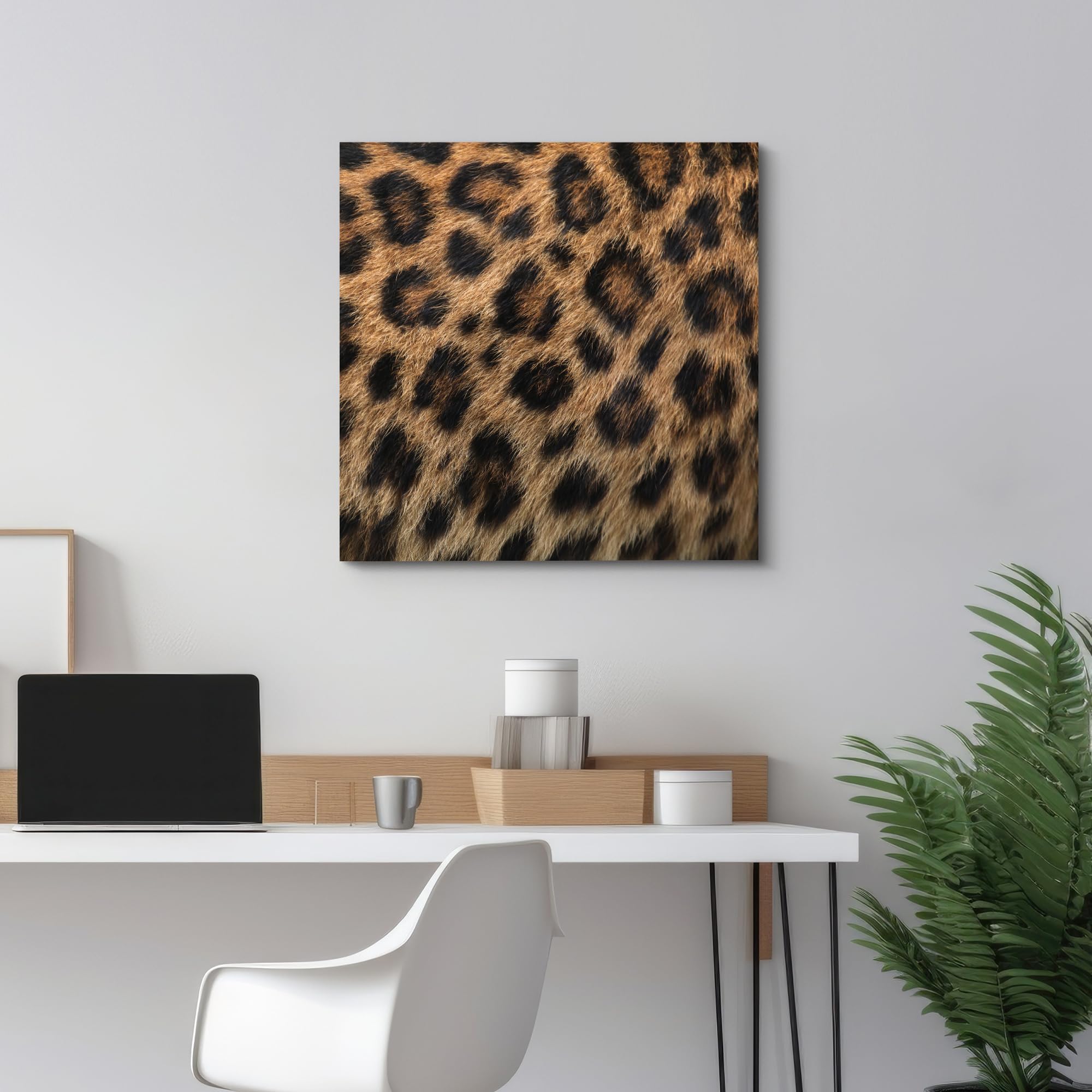 Wall26 - Canvas Prints Wall Art - Canvas Prints Wall Art - Leopard Fur/Skin Texture - 12''X12''
