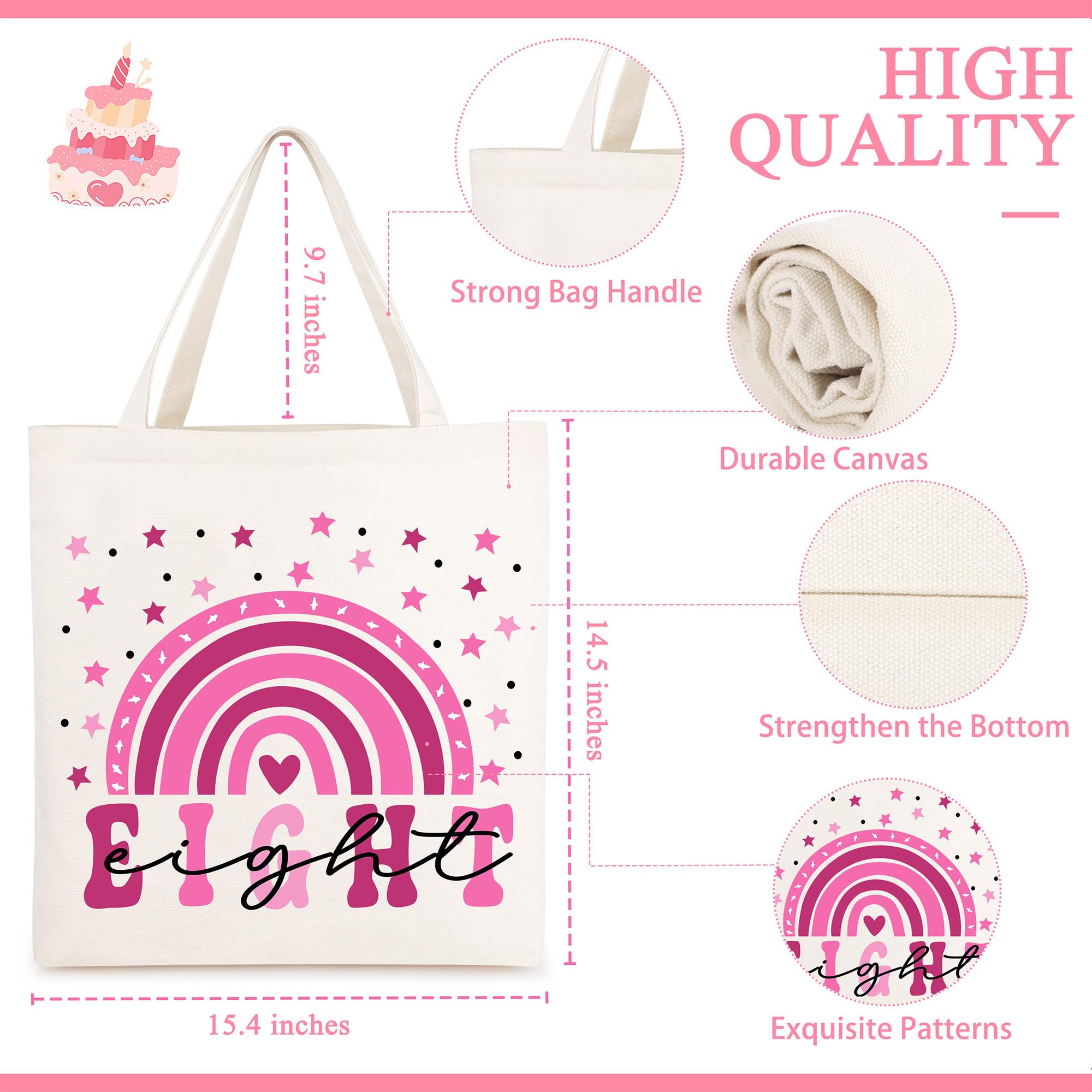 JTENGTOP 8 Year Old Beautiful Teen Girl Gift, Gifts for 8 Year Old Girls, Top Popular Sweet Present 8th Birthday Decorations Bas