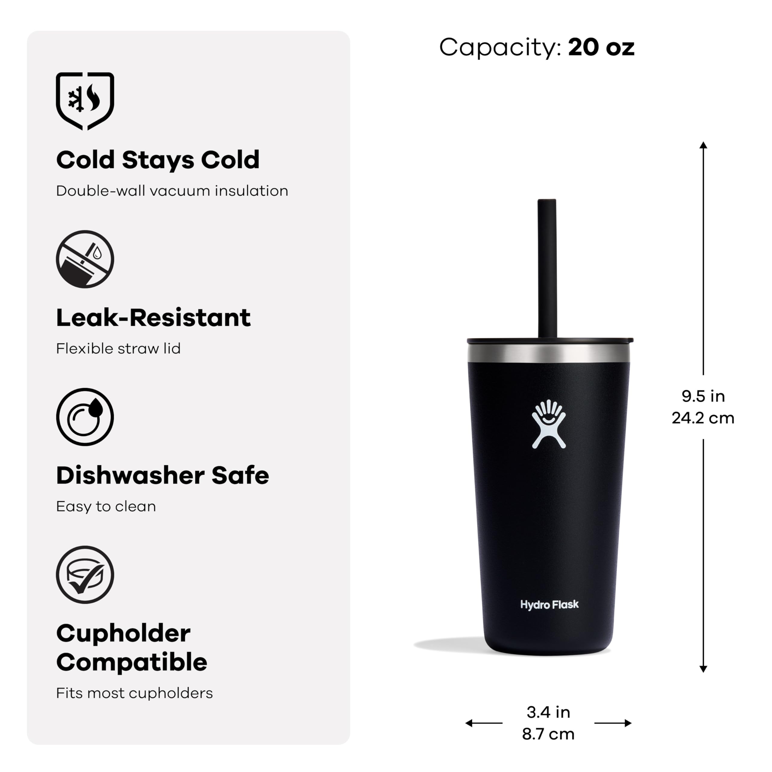 Hydro Flask 20 Oz All Around Tumbler Straw Lid Reef