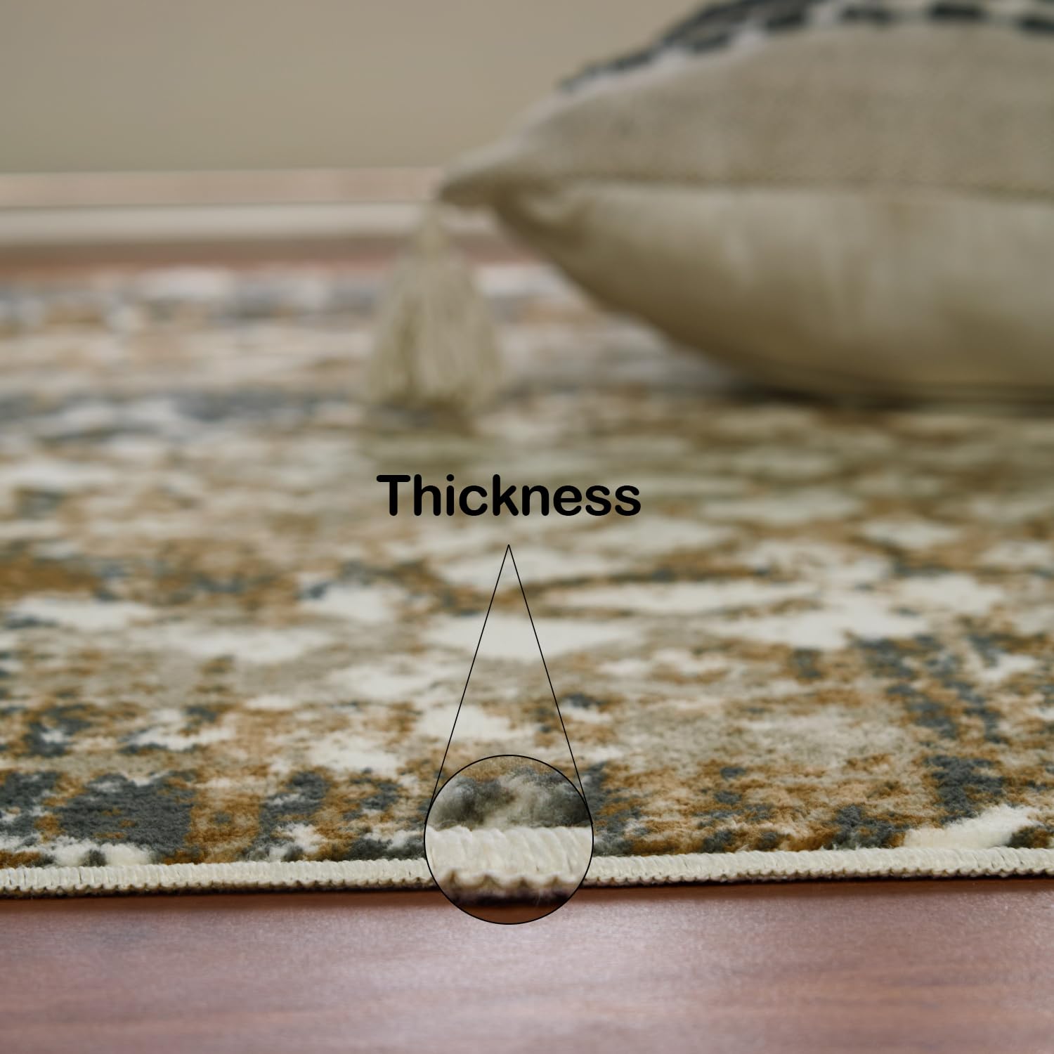 Welspun Wonder-Full Polyster Carpet-Brown