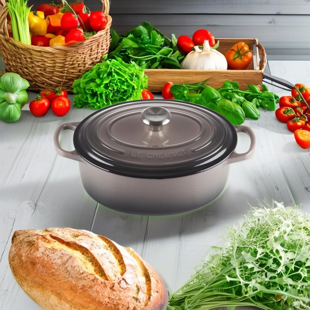 Le Creuset Enameled Cast Iron Signature Oval Dutch Oven, 2.75 Qt., Oyster