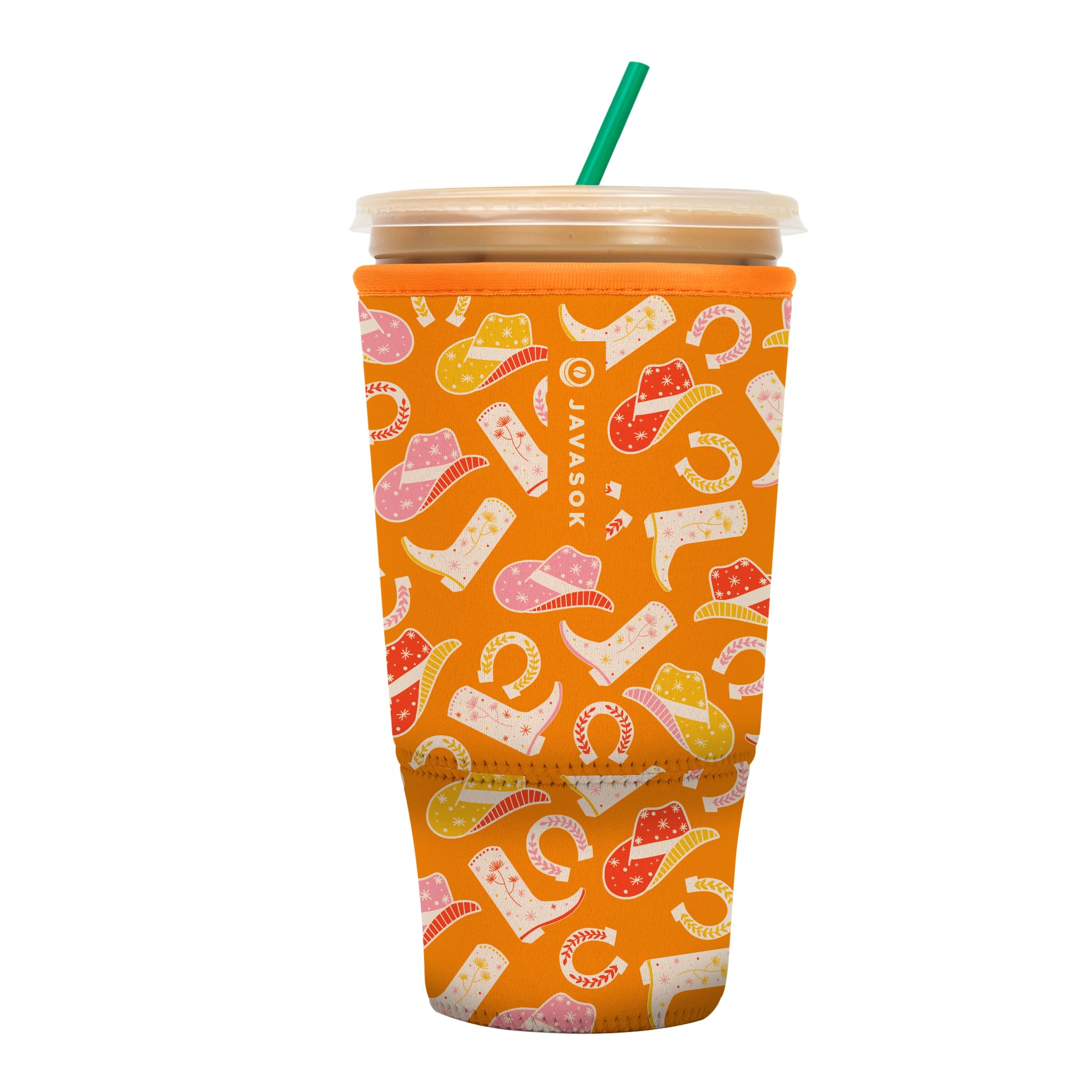 Sok It Java Sok Iced Coffee & Cold Soda Insulated Neoprene Cup Sleeve (Cowgirl Couture, XXLarge: 44-48oz)