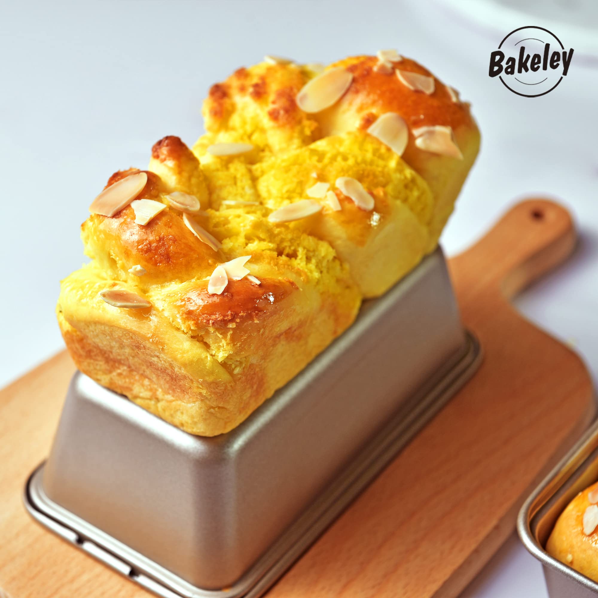 Bakeley 1Lb Loaf Pan, 7-Inch Non-Stick Oblong Bread And Meat Bakeware For Oven Baking 7.28''    4.52'' X 2.55''