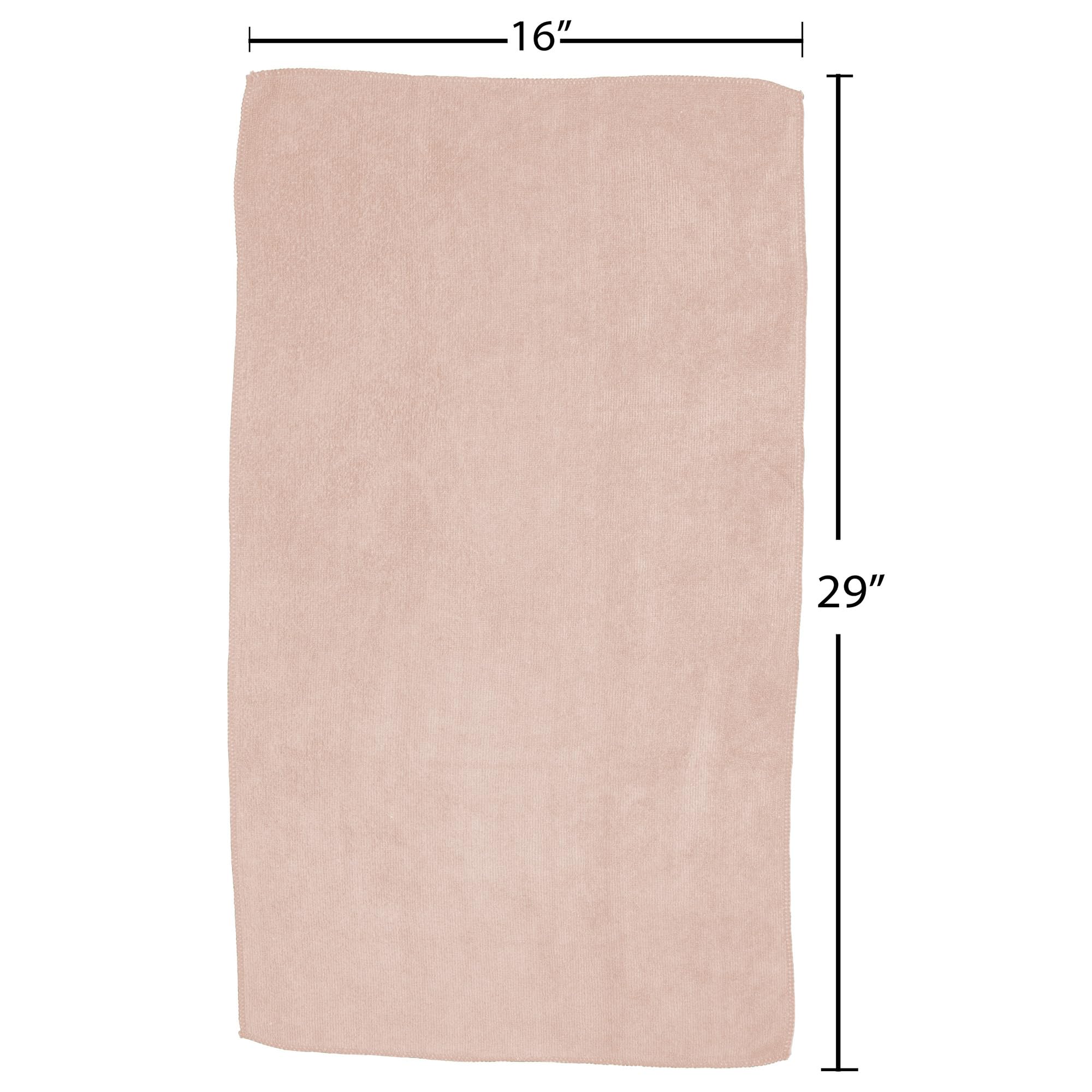 Fromm Softees Microfiber Salon Hair Towels for Hairstylists, Barbers, Spa, Gym in Light Pink, 16'' by 29'', 10 count Perfect Hai