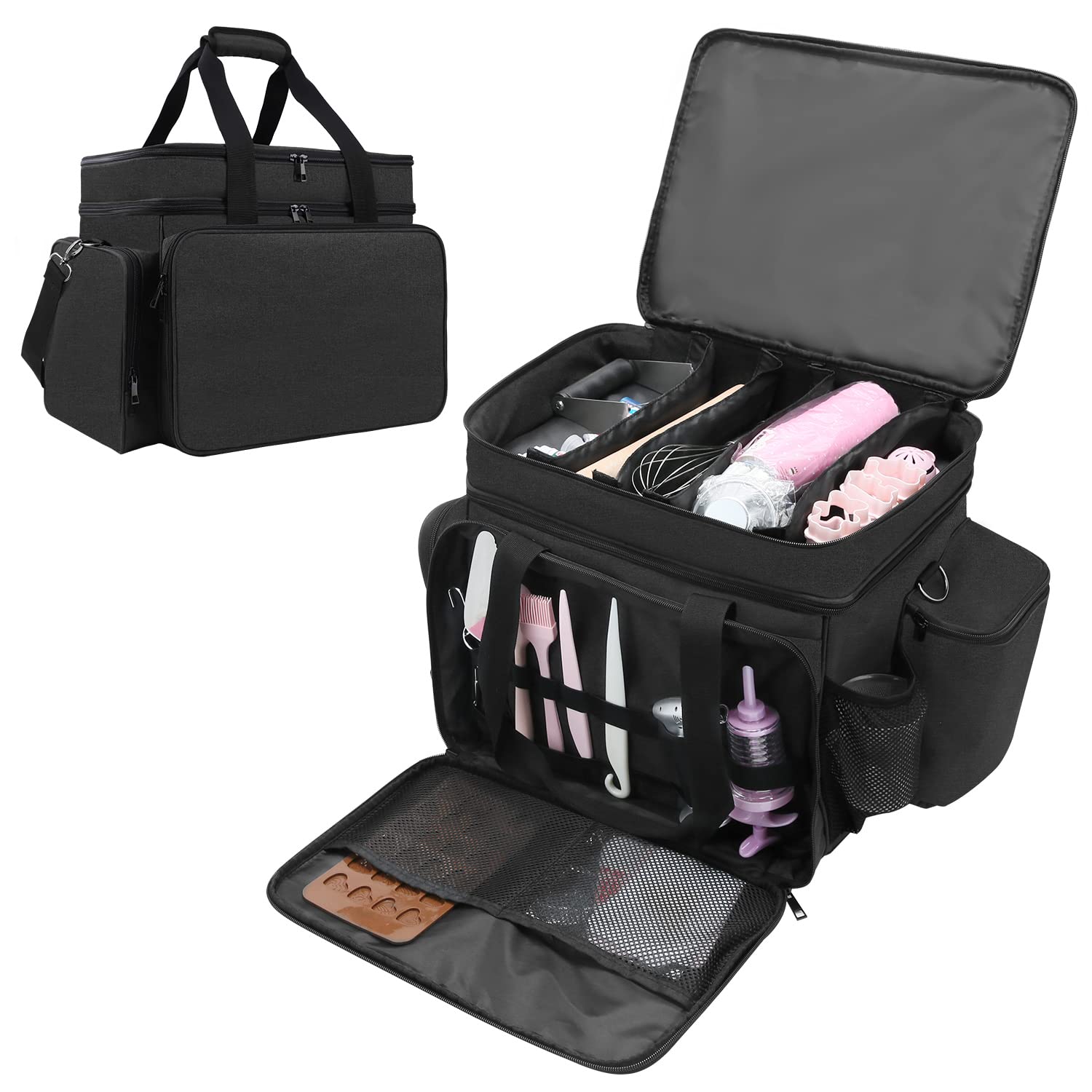 Tusiasc Baking Supplies Storage Bag For Bakers/Pastry Chefs, Cake Decorating Tool Caddy,Suitable For Cake Decorating,Baking Pan,