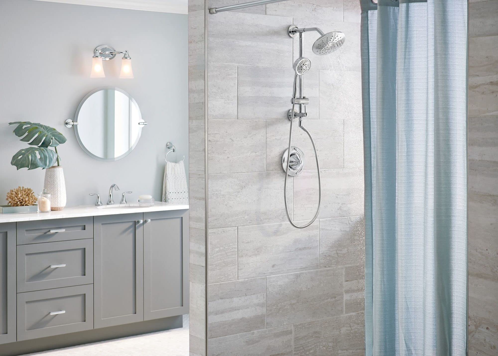 Moen Eva Bathroom Hand Towel Ring, Chrome, Metal, 1 Count, Model YB2886CH