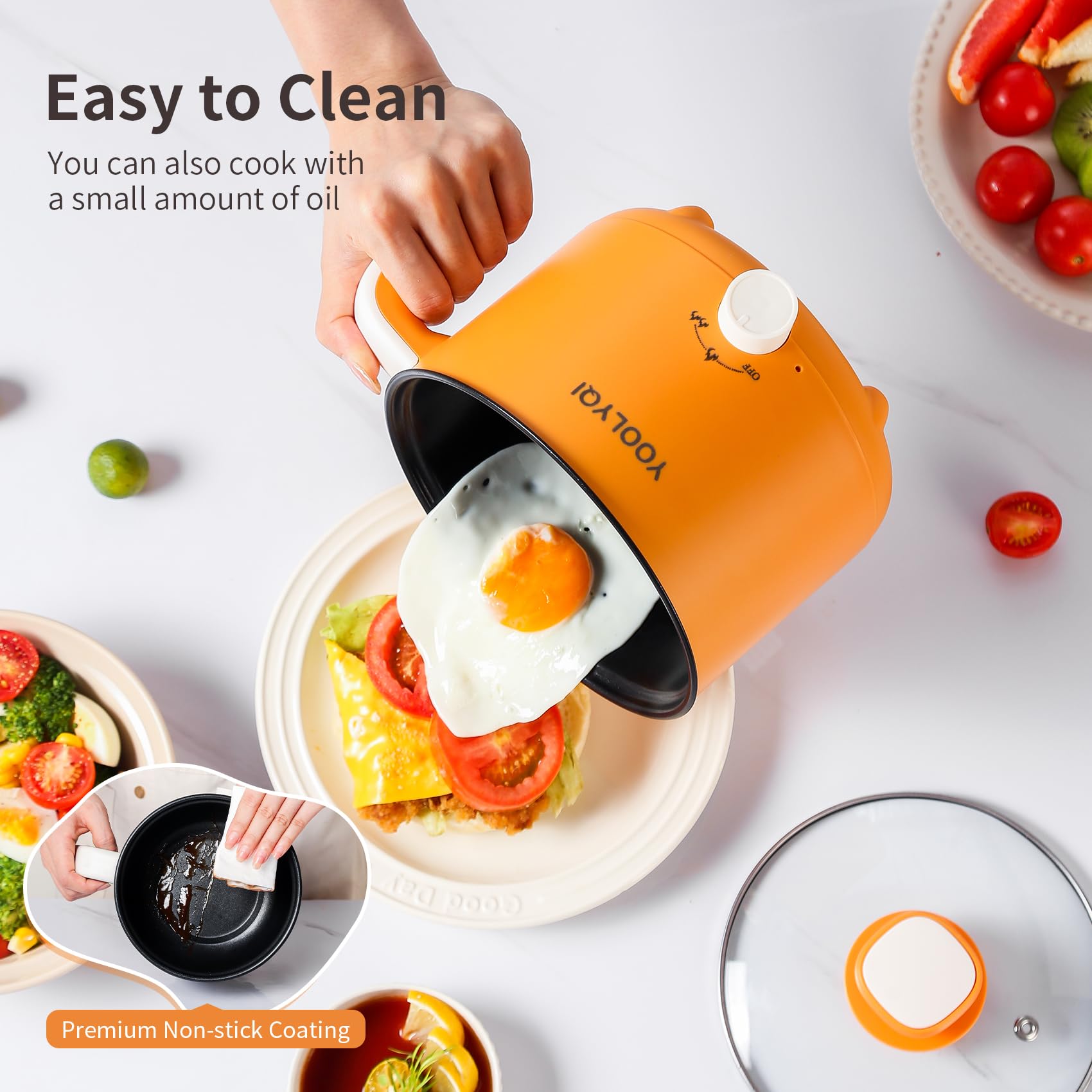 Hot Pot Electric Ramen Cooker: Yoolyqi 1.5 L Portable Lazy Pot, Dual Power Regulation, Suitable For Ramen,Noodles, Soup, Oatmeal