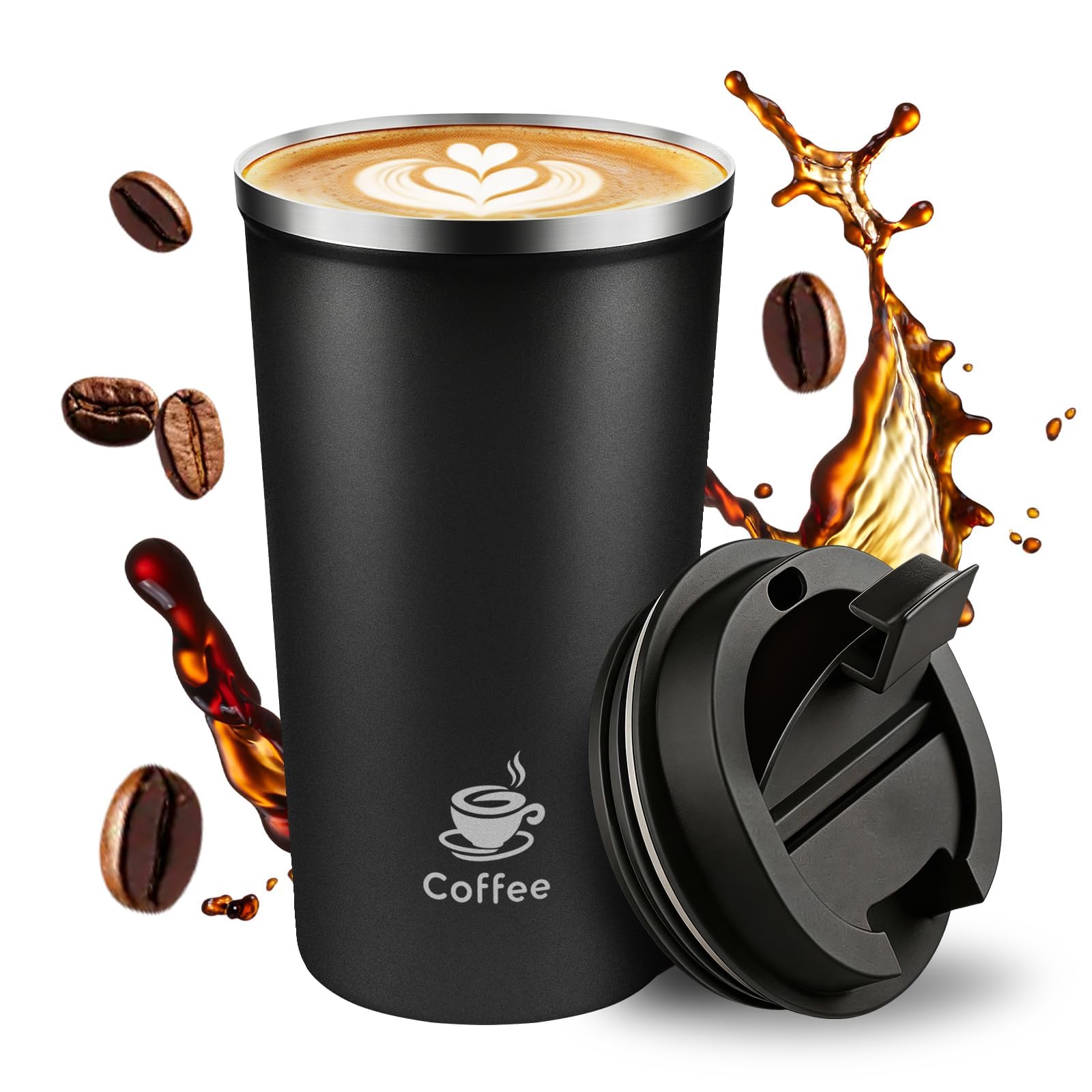 17oz Travel Coffee Mug ,Leakproof Vacuum Coffee Cup Insulated Tumbler