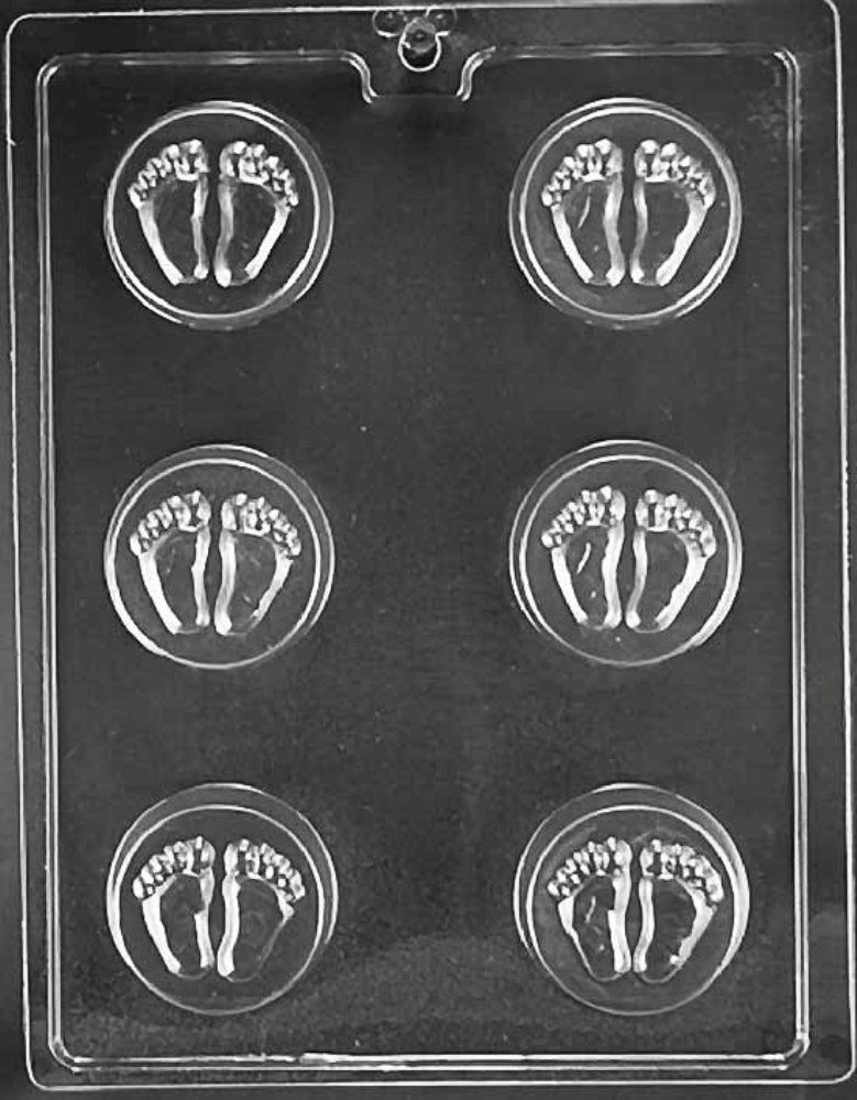 Dress My Cupcake Chocolate Candy Mold, Baby Feet Cookie Mold, Baby Shower