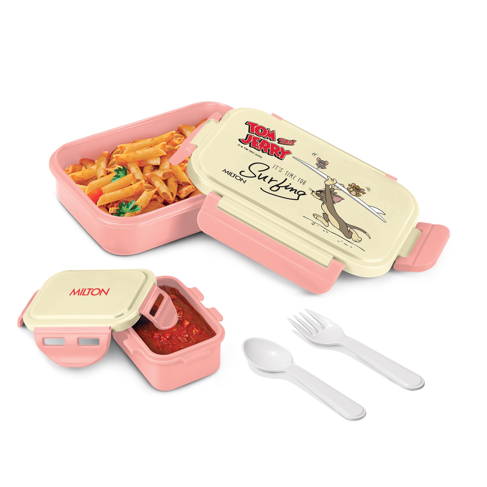 Milton Candy Tiffin (Tom & Jerry) Lunch Box For Kids Boys & Girls With LeakProof Inner Container| Food Grade,Bpa Free,Compact &