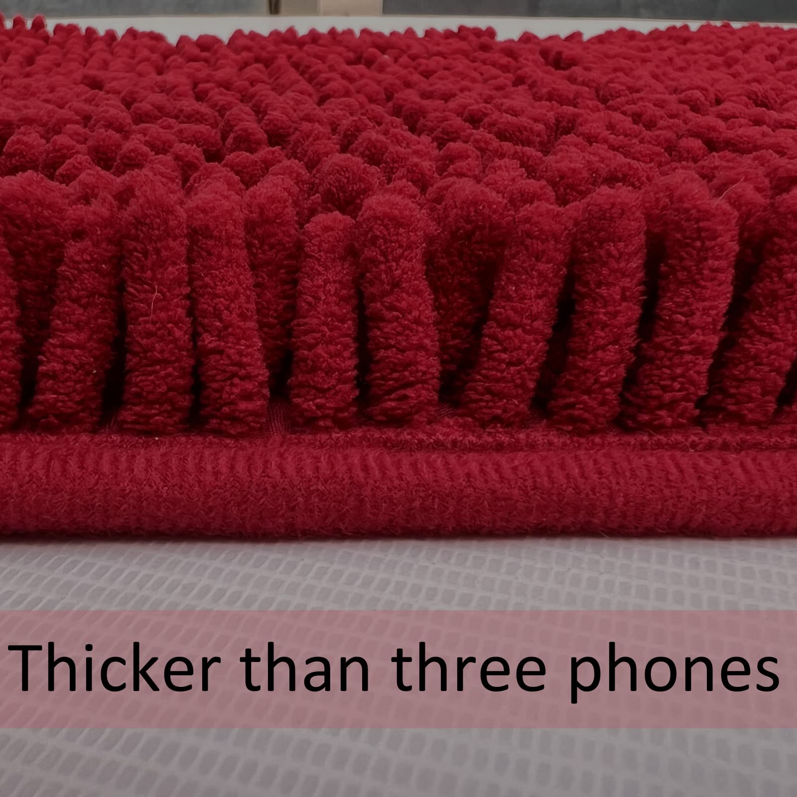 Run Helix Bathroom Rugs Sets 2 Piece, Luxury Shaggy Extra Thick Bathroom Rugs, Plush Non-Slip Mats For Bath Room Floor, Machine
