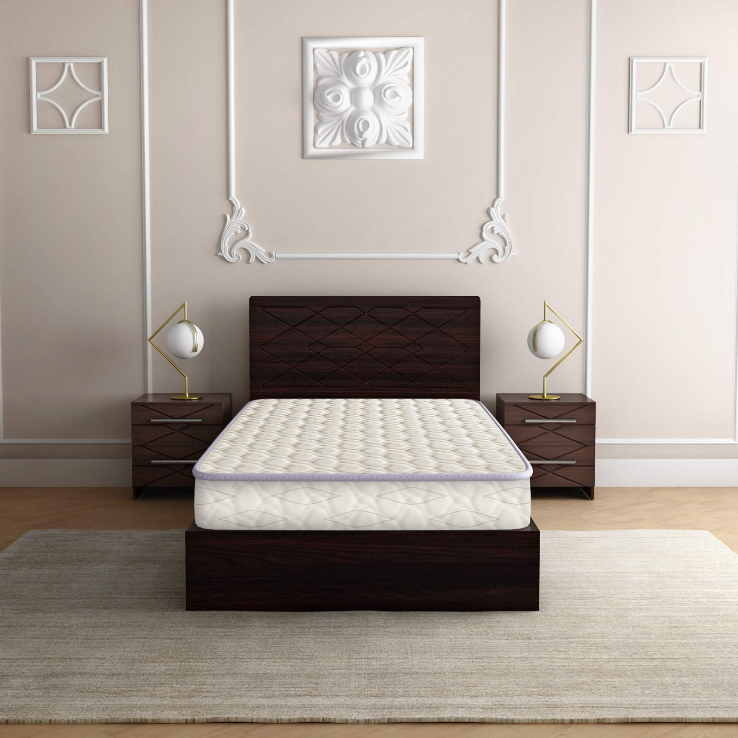 Interio by Godrej Orthomatic Deluxe Single Bed Foam Mattress (75 x 36 x 5 Inches), 10Years Warranty, Bonded Foam