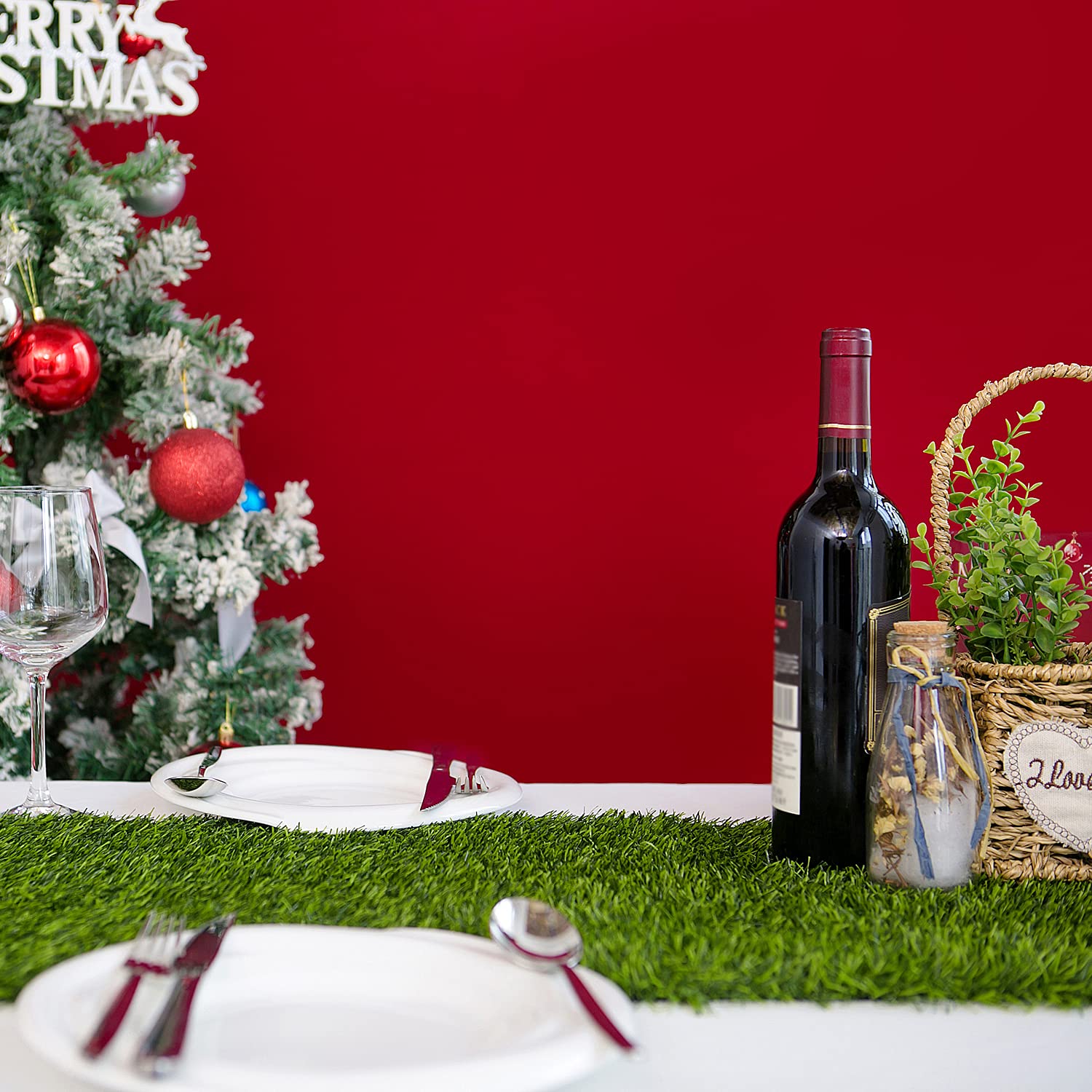 Artificial Grass 14 X 48 Inch Table Runner, Perfect For Spring, Fall Holidays, Parties, Catered Presentations, Baby Showers, Bir