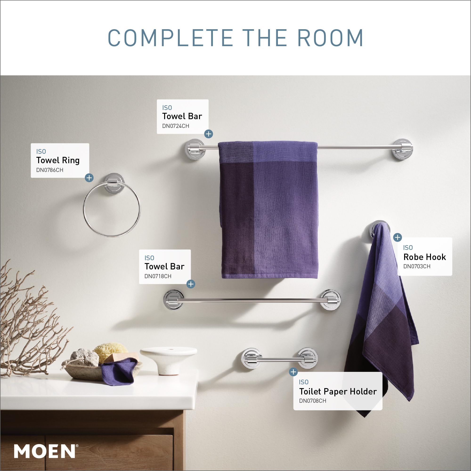 Moen Iso Chrome Surface Mount Toilet Paper Holder