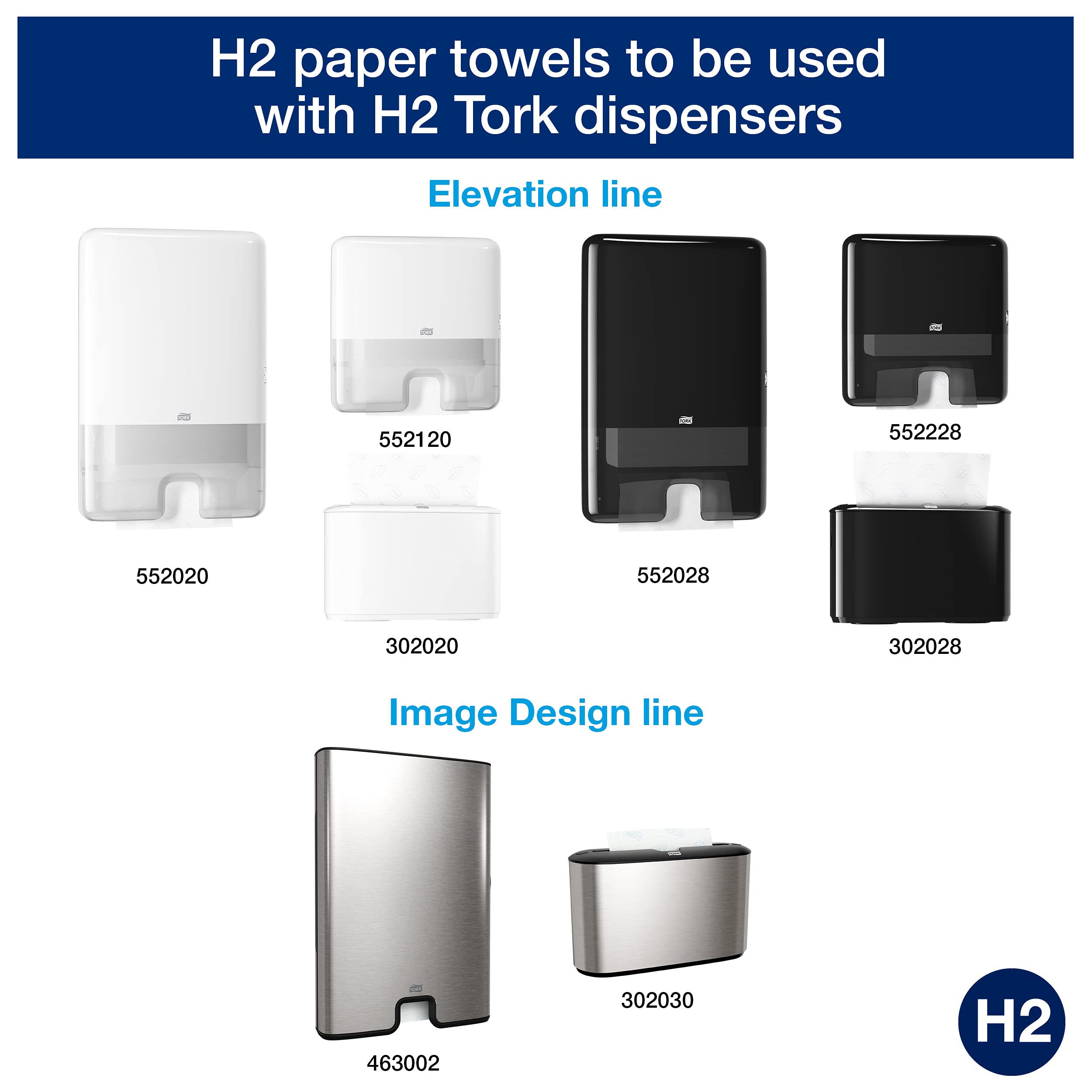 Tork Multifold Hand Towel White H2, Universal, 100% Recycled Fibers, 16 X 250 Towels, Mb540A