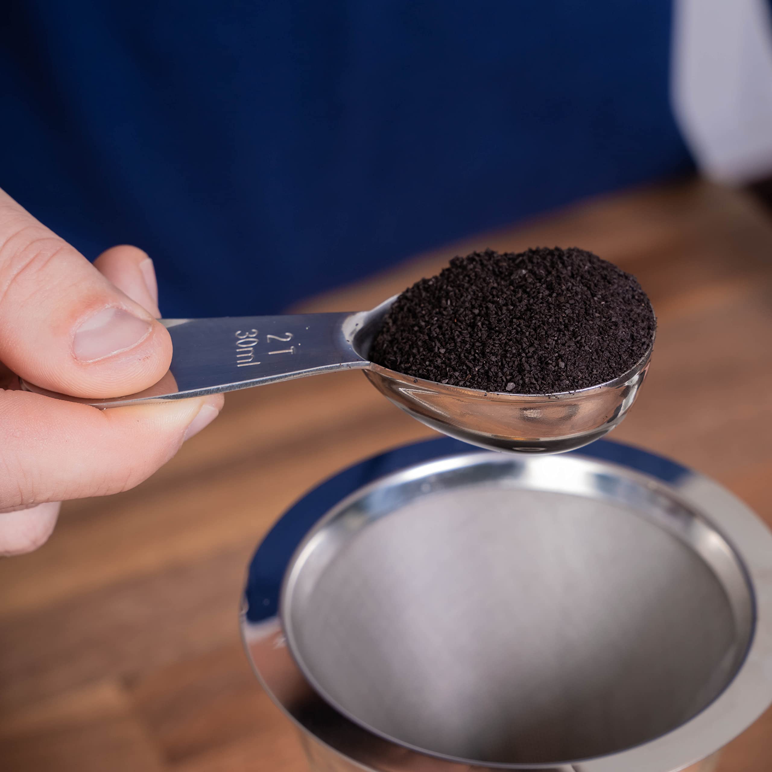 The London Sip Stainless Steel Coffee Scoop - 2 Tbsp, Model CS230, Ideal for Ground Coffee and Tea