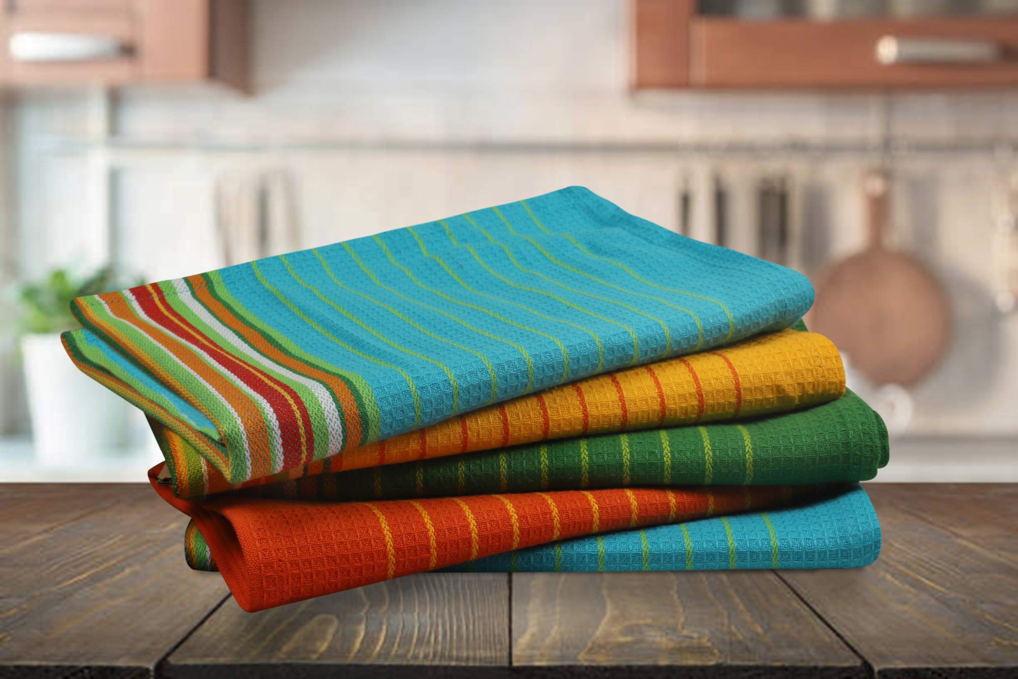 Gratico Kitchen Towels (20X28 Inches 12 Pack) Extra Large Premium Stripes Dish Towels For Kitchen Dish Cloths Highly Absorbent 1