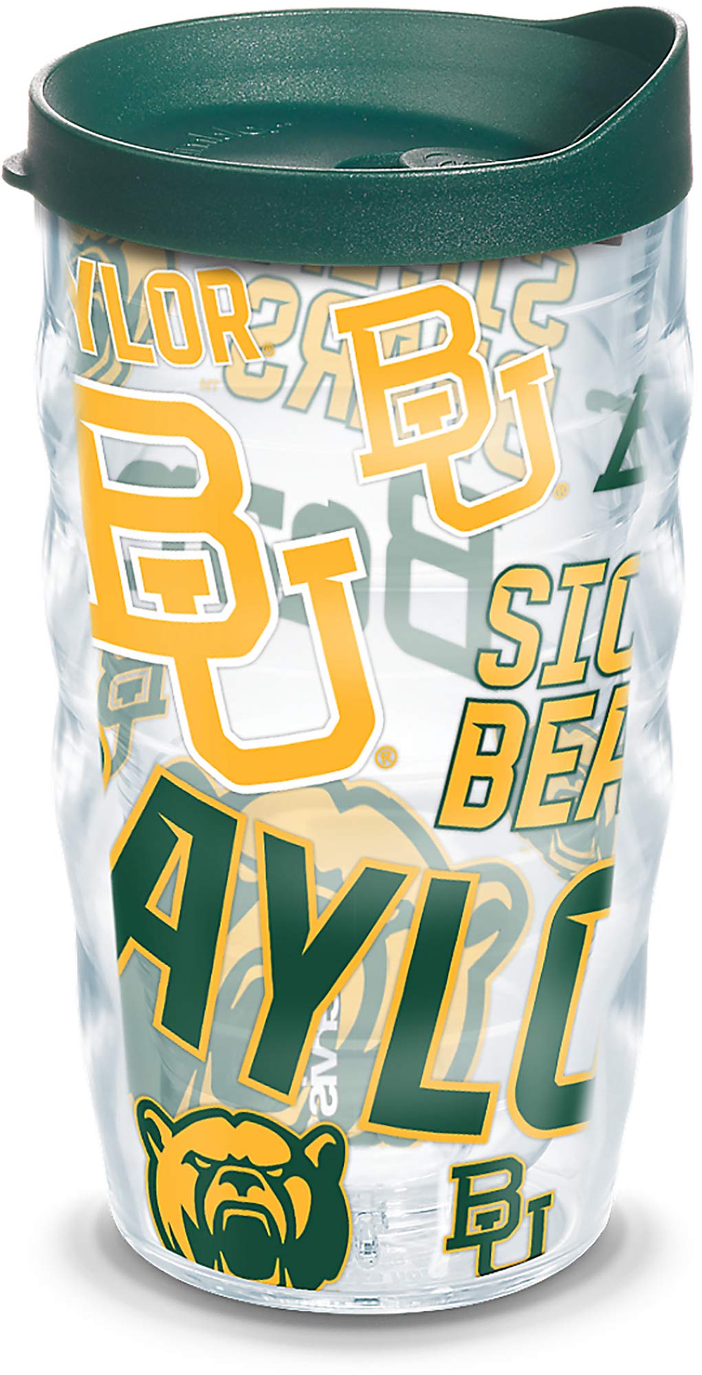 Tervis Made in USA Double Walled Baylor University Bears Insulated Tumbler Cup Keeps Drinks Cold & Hot, 10oz Wavy, All Over