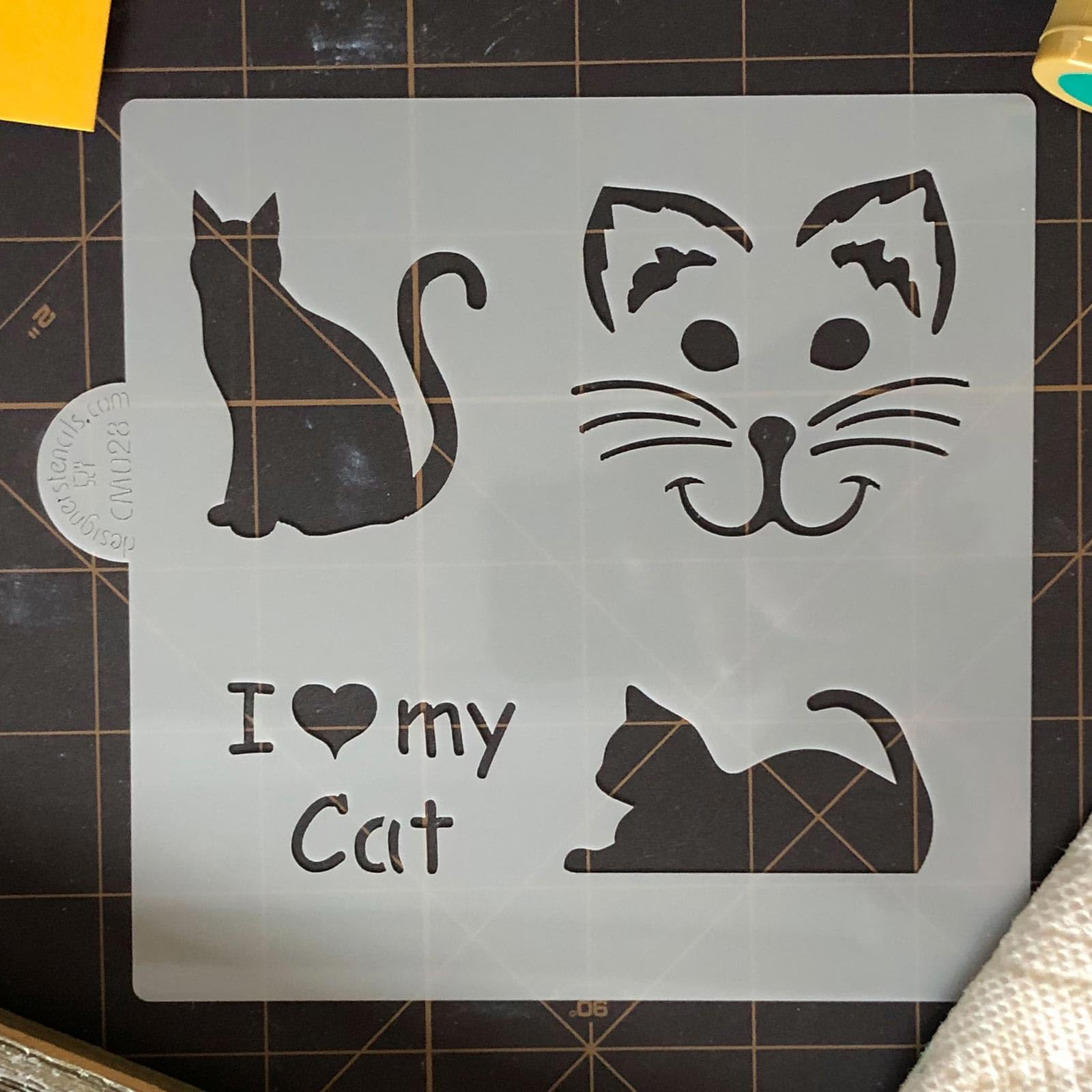 I Love My Cat Cookie And Craft Stencil By Designer Stencils