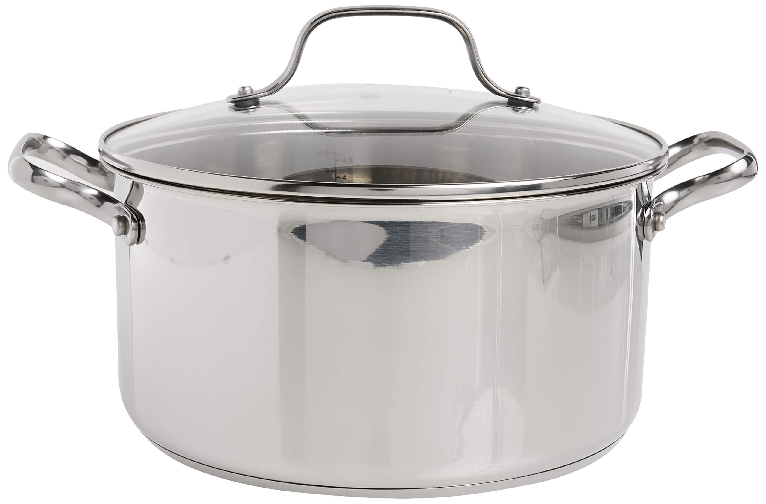 T-fal Performa Stainless Steel Stockpot 9.5 Inch Induction Oven Broiler Safe 500F  Lid Safe 350F Pots and Pans  Cookware Silver