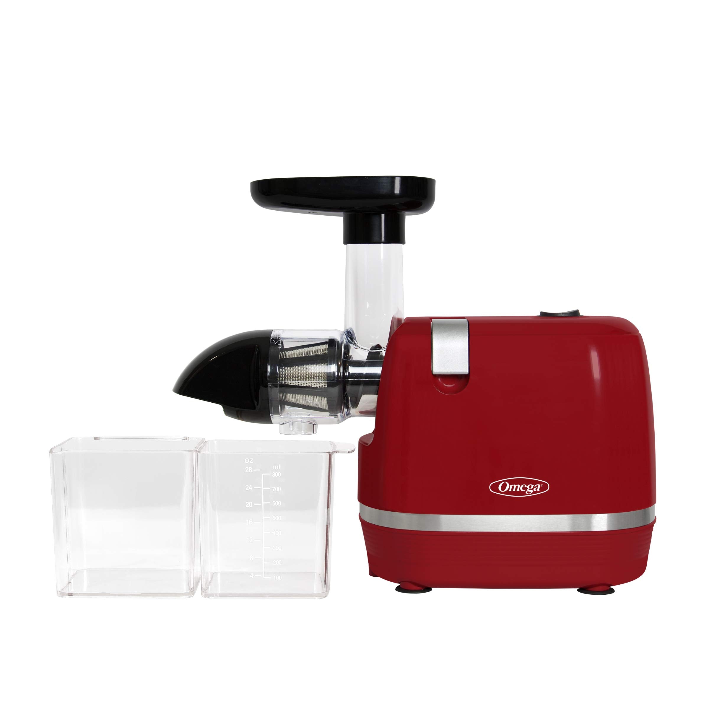 Omega H3000Red Cold Press 365 Juicer Slow Masticating Extractor Creates Delicious Fruit Vegetable And Leafy Green High Juice Yie