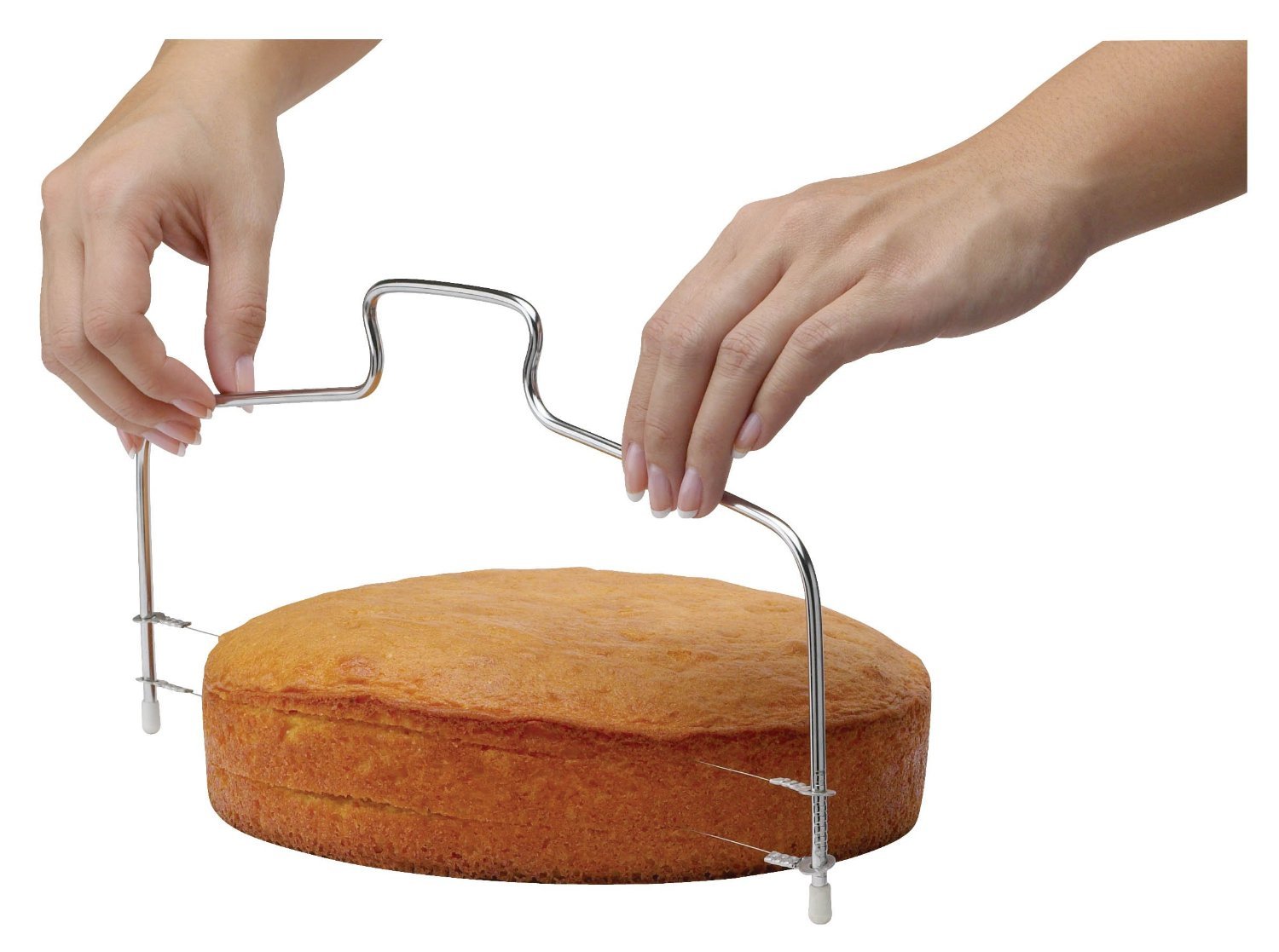 Mrs. Andersons Baking Adjustable 2-Wire Layer Cake Cutter and Leveler, Stainless Steel,Silver