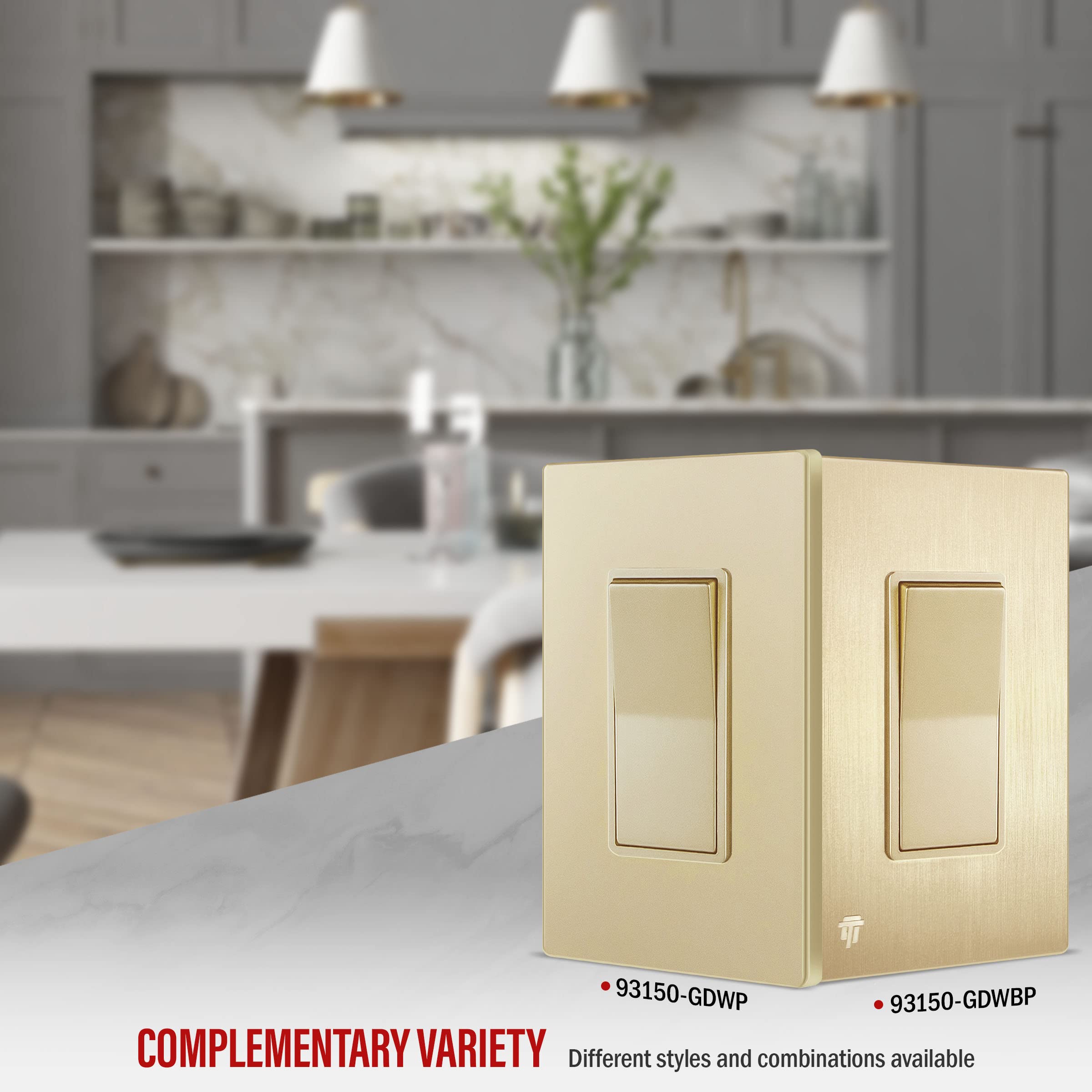 Enerlites Elite Series Decorator Switch With Brushed Screwless Wall Plate, Paddle Light Switch, 3-Way Or Single Pole, 3 Wire, Gr
