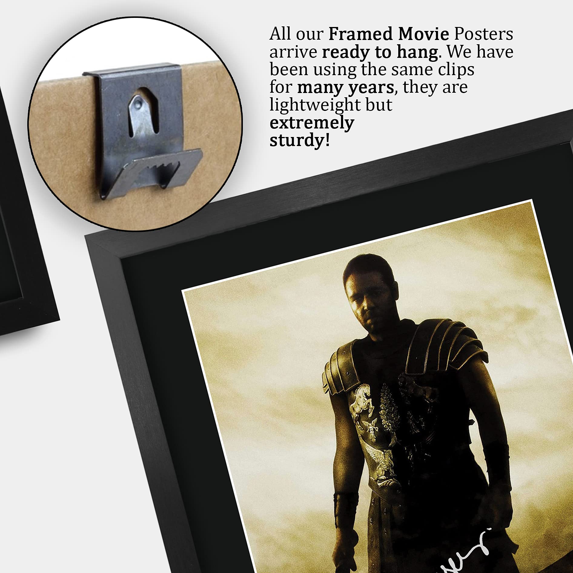 Hwc Trading Gladiator Gifts Printed Poster Signed Autograph Picture For Movie Memorabilia Fans - 16'' X 12'' Framed