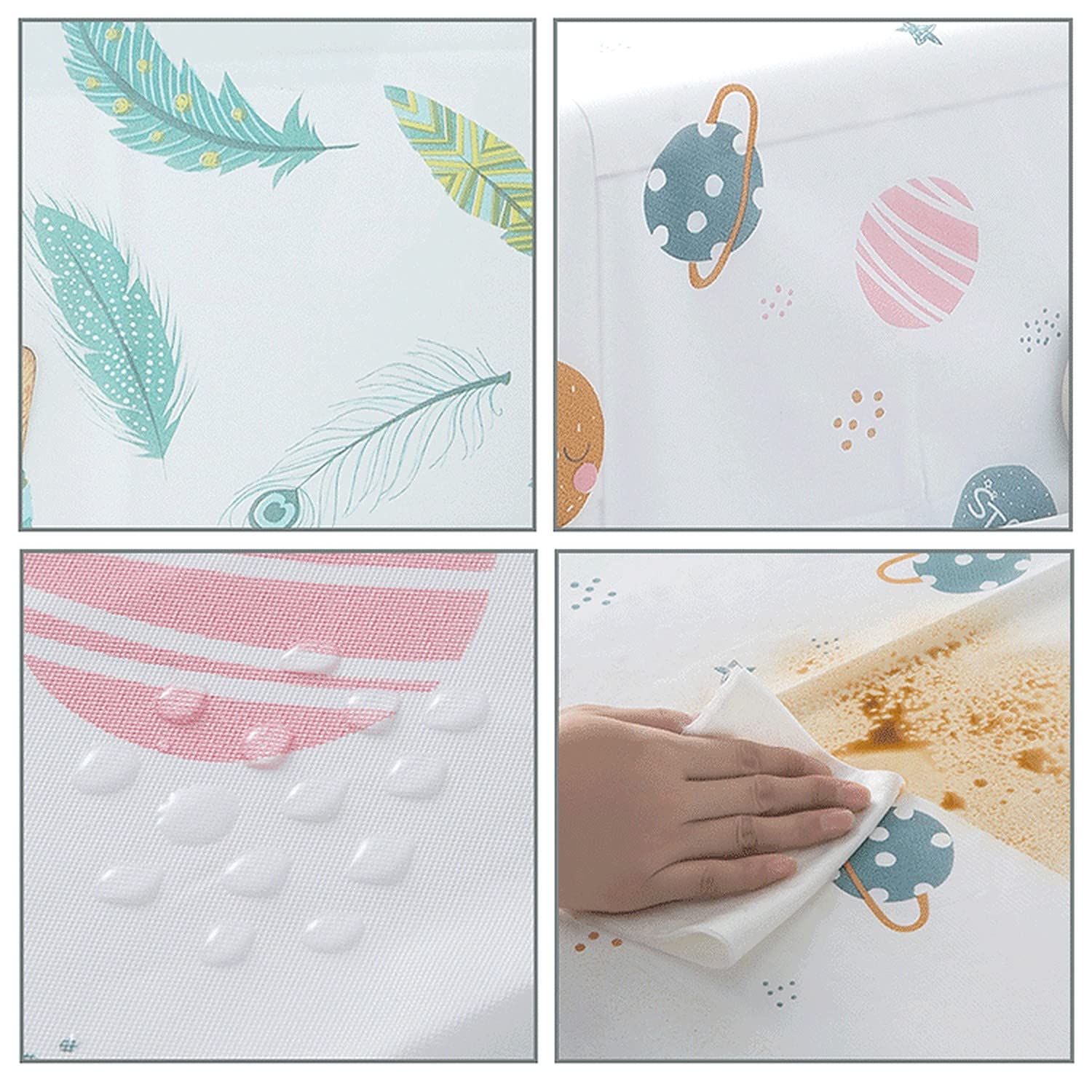 Wolpin 1Pc Fridge Cover For Top With 6 Utility Pockets Designer Daisy Prints Waterproof