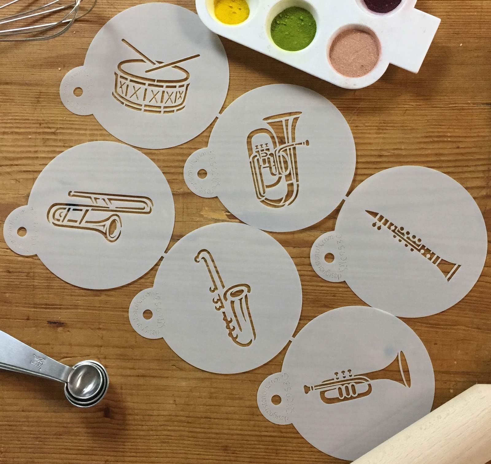 Marching Band Instruments Cookie Stencil By Designer Stencils