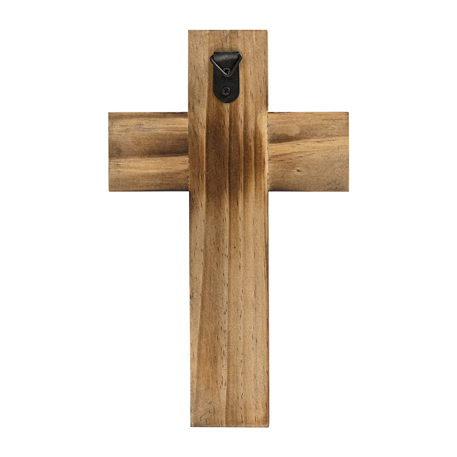OKSQW Wall Wooden Cross Christians Crosses Spiritual Religious Cross With Hook Christmas Wall Hanging Handmade Nature Wood Color