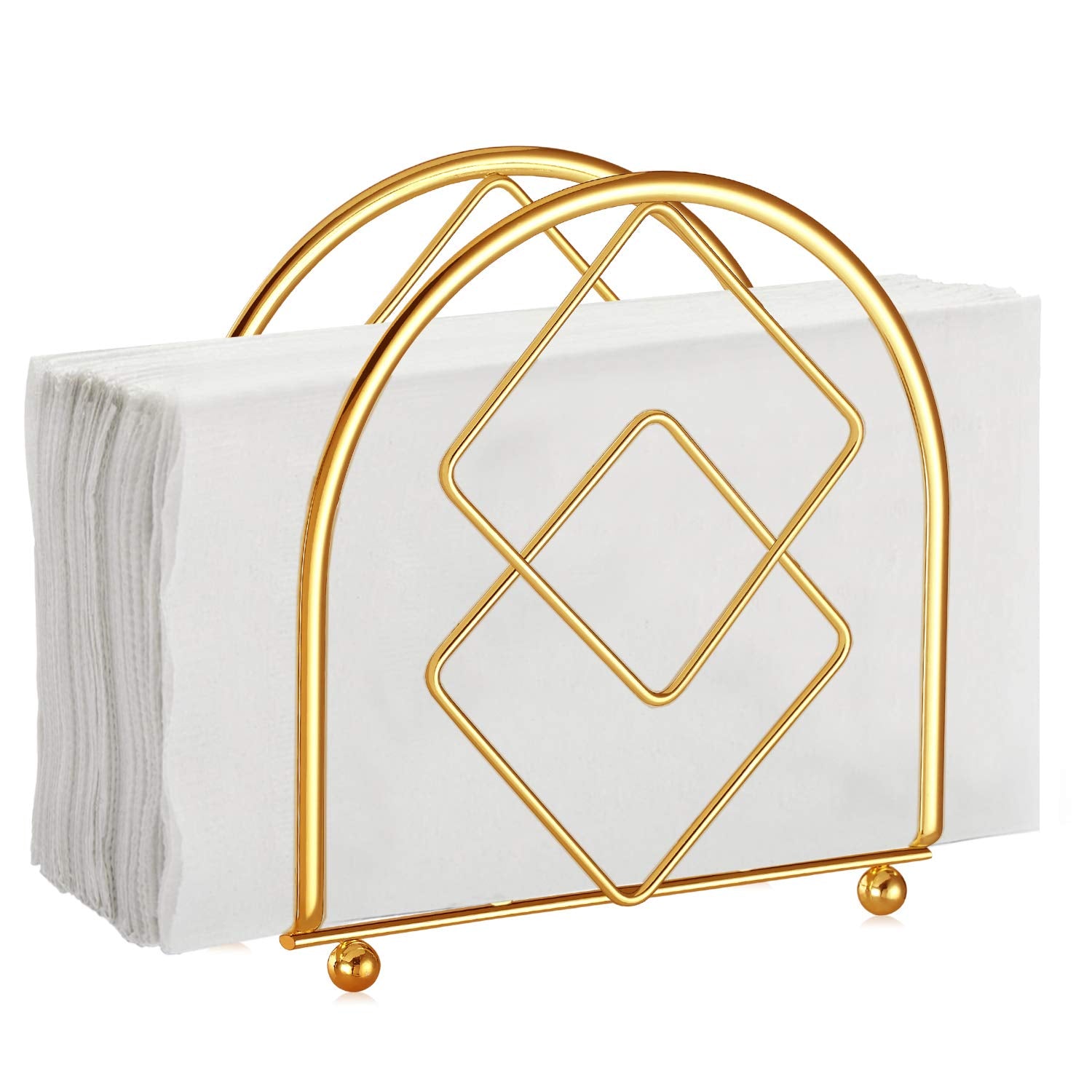 Vertical Napkin Holder For Dining Table D  Cor, Freestanding Metal Paper Holder For Kitchen Countertop, Heavy Duty Napkin Paper