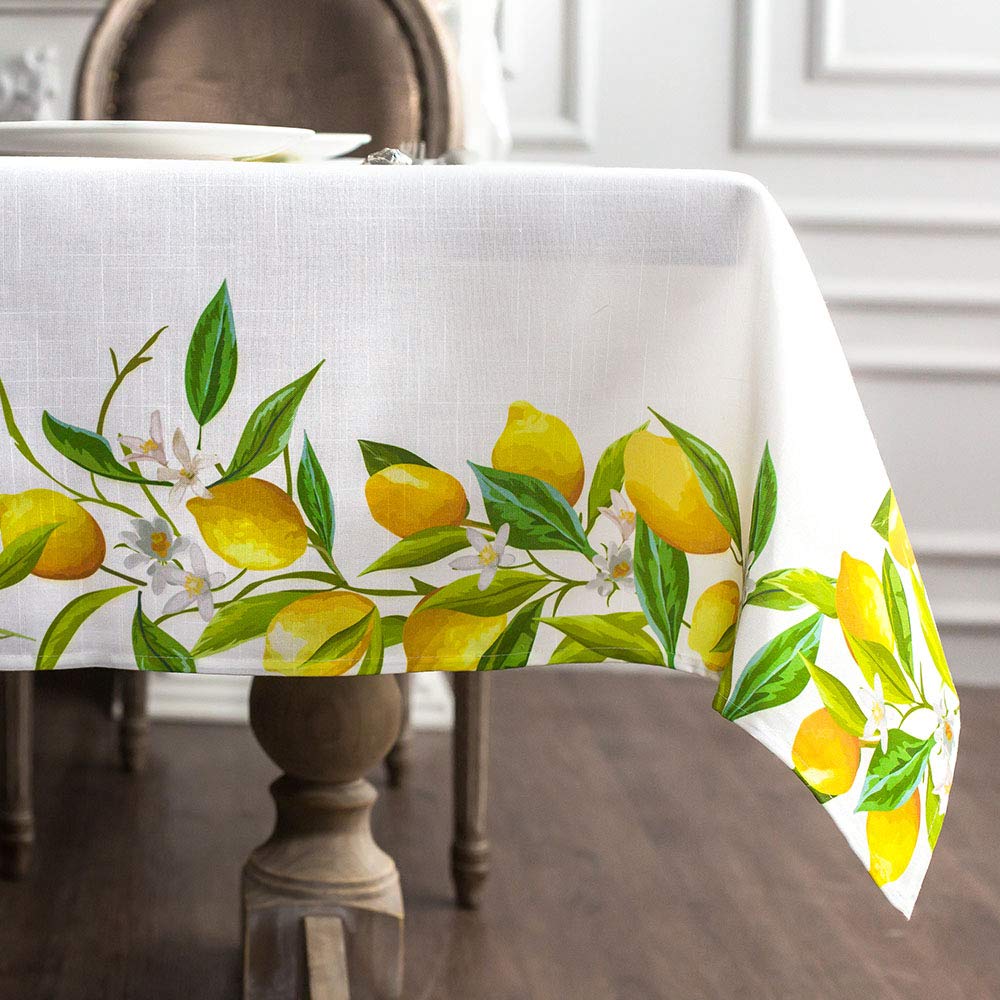 Artable Rectangle Spring Tablecloth Printed Flower Grass And Vintage Floral Patterns Table Cloth For Easter Table Runner Picnic