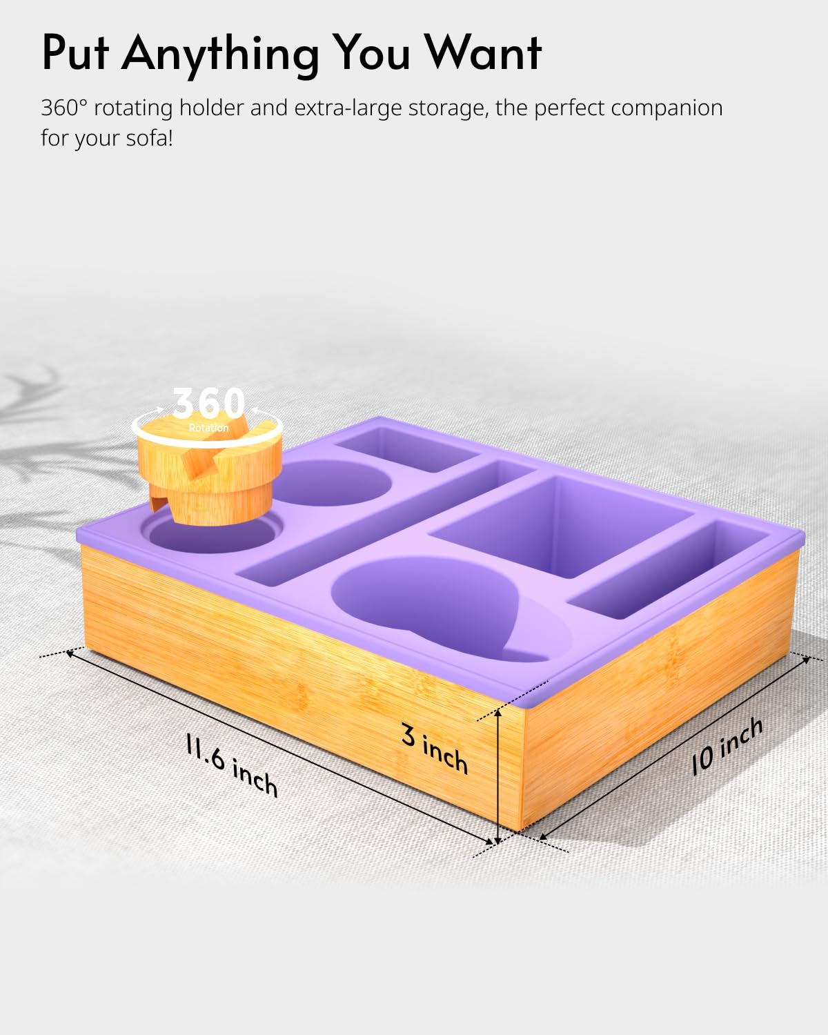 Couch Cup Holder Tray - Couch Organizer Caddy, Silicone Beach Caddy With Cup Holder, Sofa And Bed Drink Holder And Couch Tray Ta