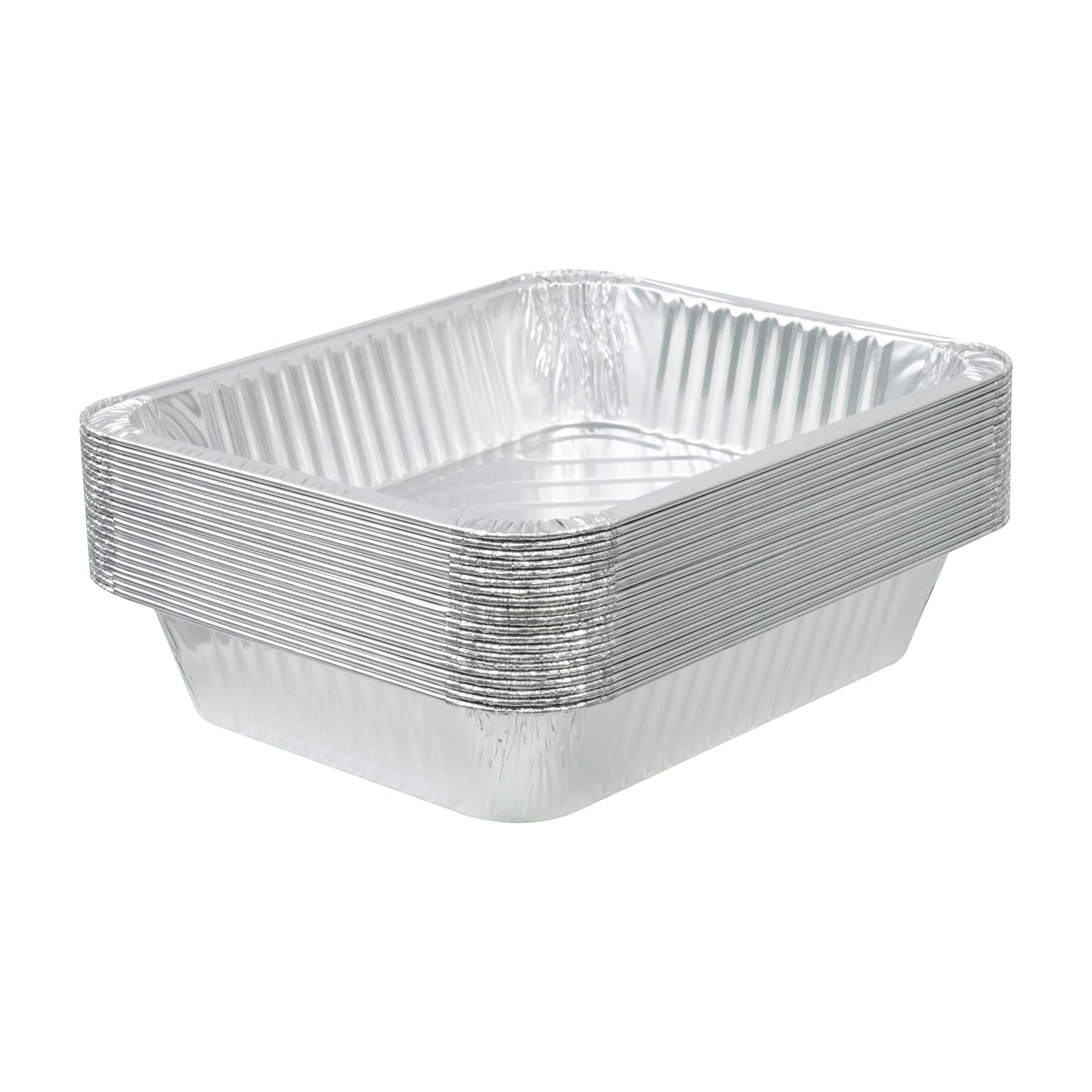 BondOnLum Aluminum Pans 913, Half Size Pans 20 Pack, Disposable Foil Pans