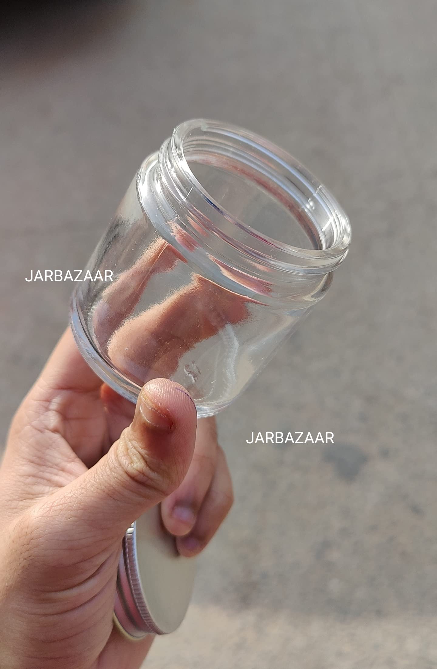JARBAZAAR[ SET OF 12 pcs] 100 GM clear glass jar for diy creams,bodybutter,powder,spices, candle making and more,