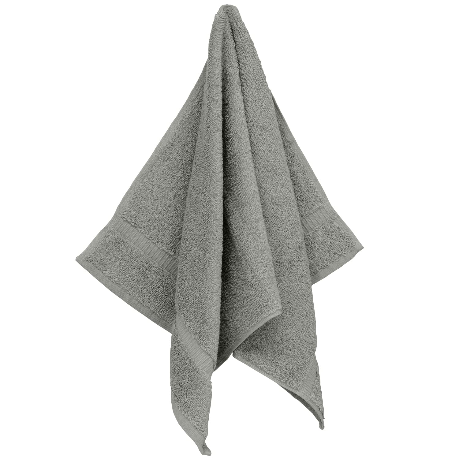 Monogrammed Hand Towel, Personalized Gift, Set Of 2- Silver Block Letter Embroidered Towel - Extra Absorbent 100% Turkish Cotton