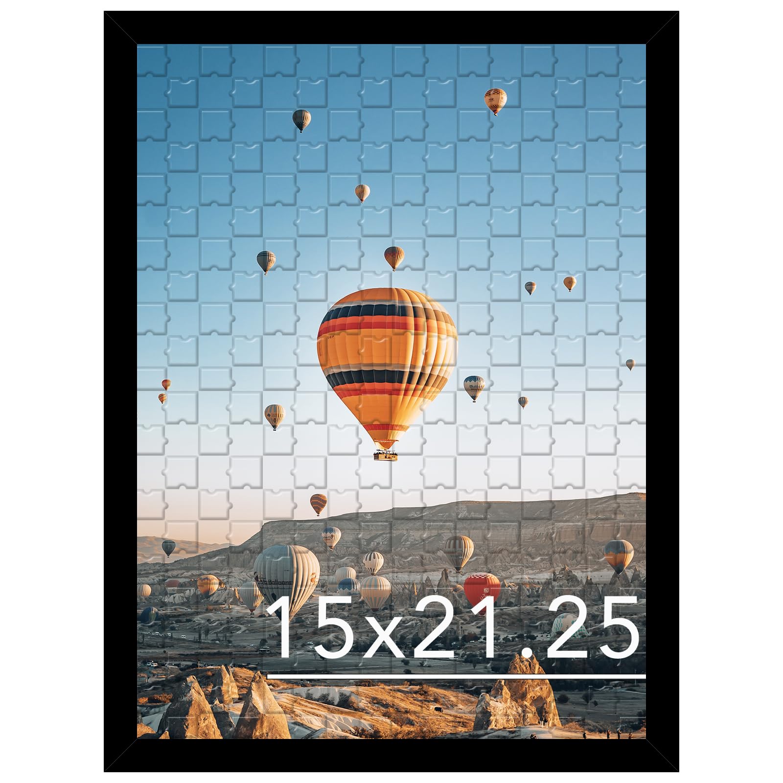 JCJMY 15x21.25 Puzzles Frame Black, Wall Hanging 15 x 21.25 Picture Frame for 15 by 21.25 Poster Photo Canvas Picture Puzzles wi