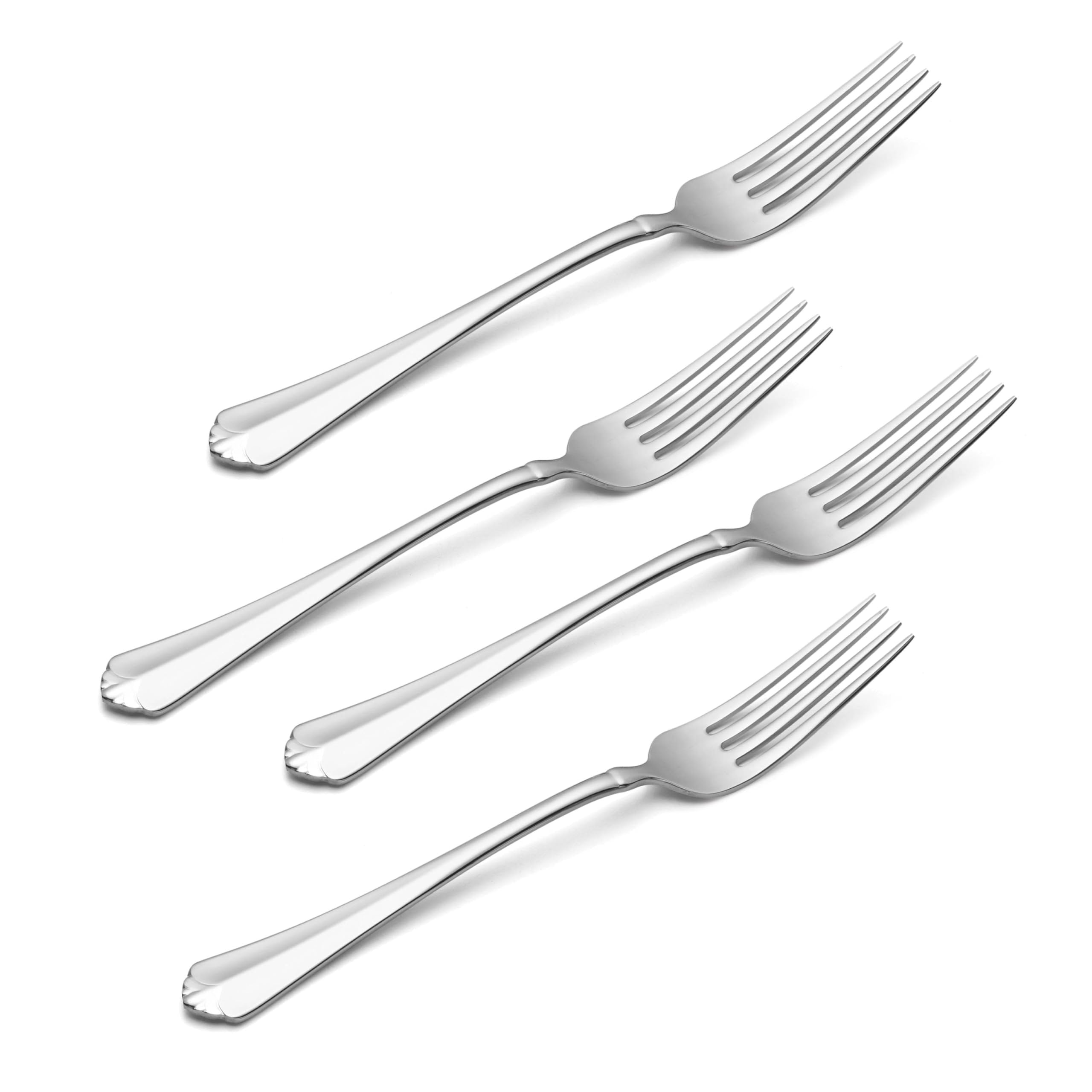 Oneida Juilliard Fine Flatware Dinner Forks, 0.45 Lb, Metallic