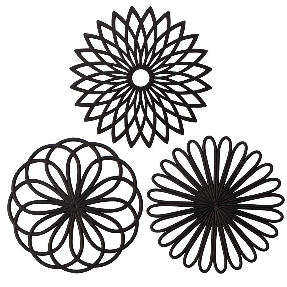 Me.Fan Silicone Trivet - Trivet Mat - Kitchen Hot Pads For Pots/Hot Dish Insulated Teapot Trivet Flexible Durable Non Slip Large