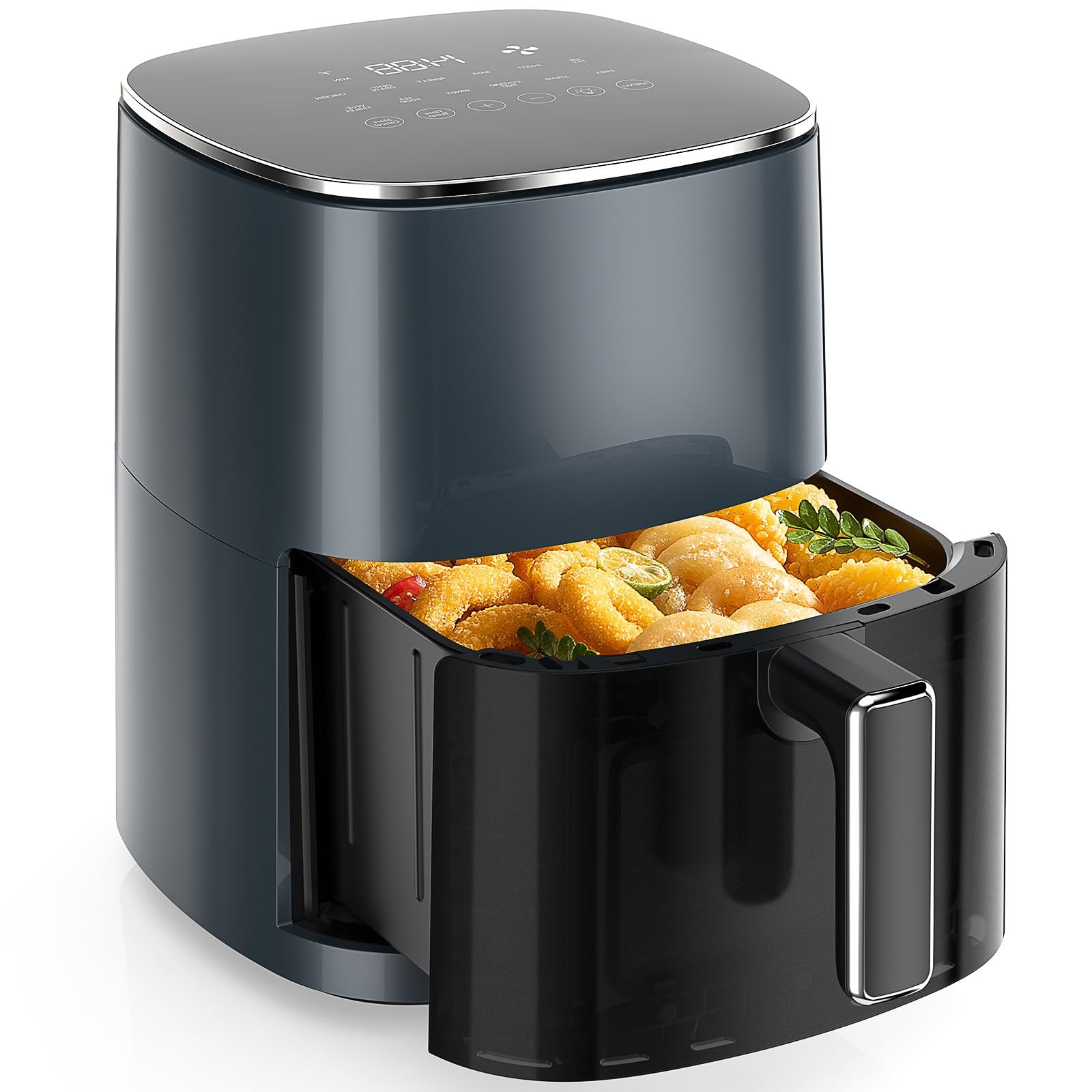 Sweetcrispy Air Fryer 6QT with Window, Square Airfryer Oven 12-in-1 for Family, 400F Rapid Air Crispy Technology, Roast Bake Deh