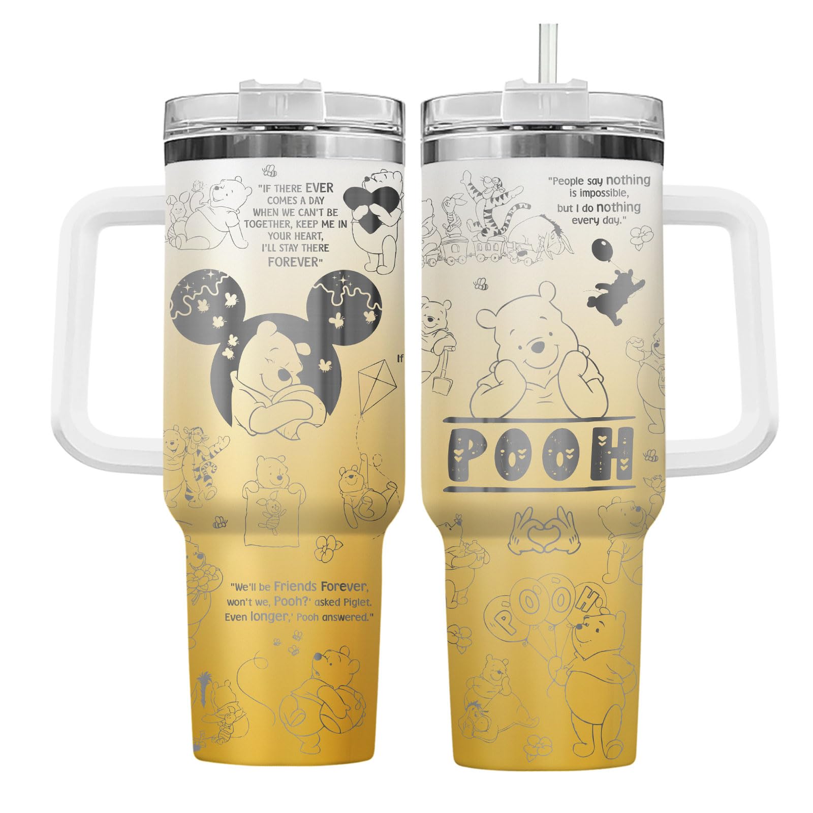 GEPOSTORE Halloween Tumbler 40oz with Handle - Spooky Green Horror Cup with Lid and Straw - Haunted-Themed Drinkware - Creepy Gi