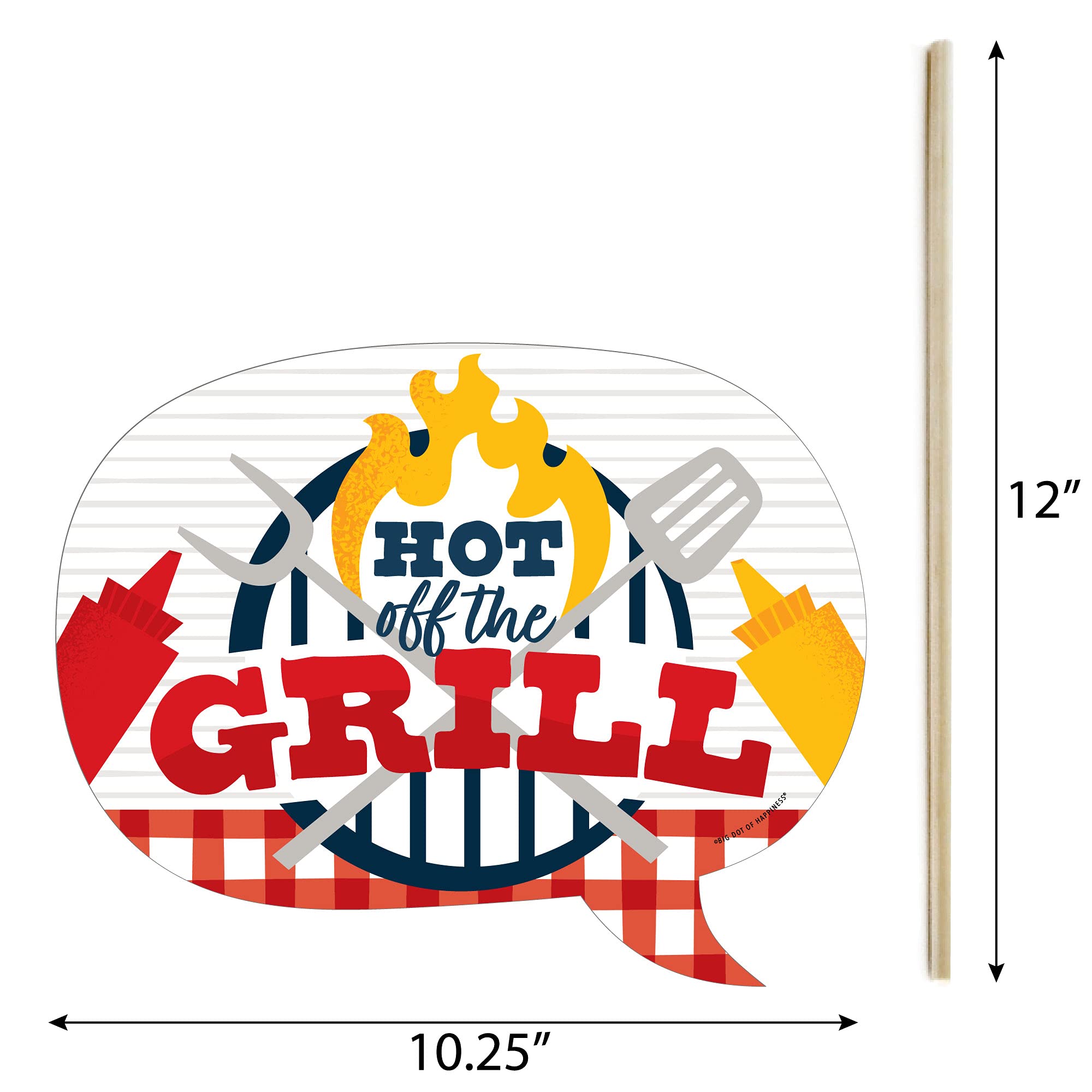 Big Dot Of Happiness Funny Fire Up The Grill - Summer Bbq Picnic Party Photo Booth Props Kit - 10 Piece