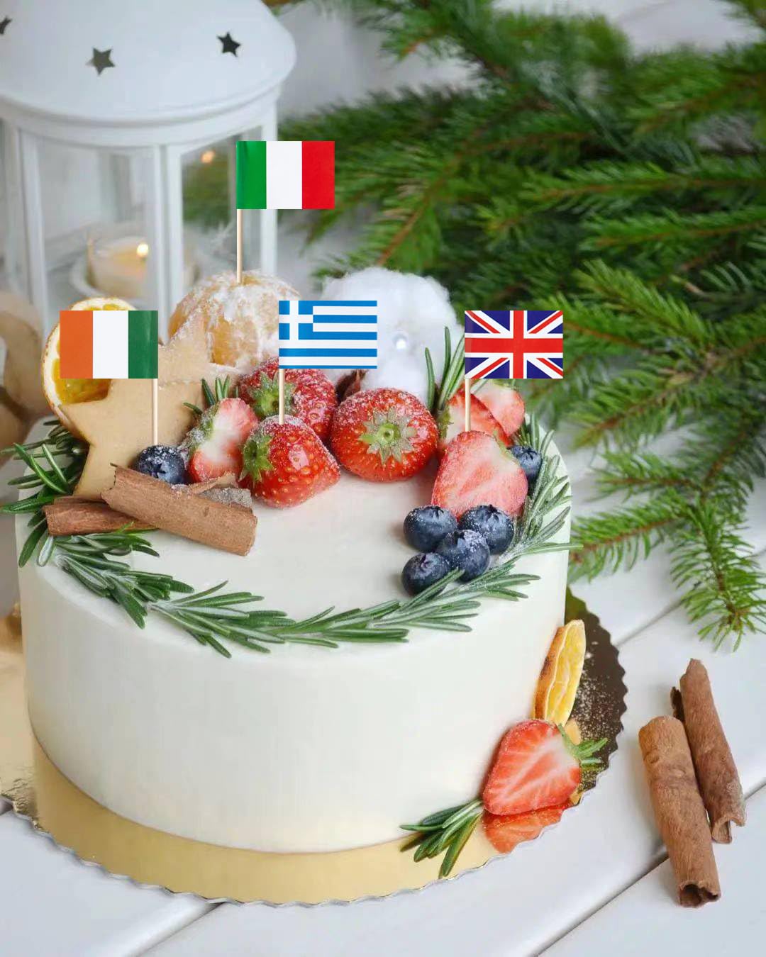 Stidsds Europe European 44 Countries Toothpick Flags Mini Small Country National Cupcake Toppers Stick Flag World International