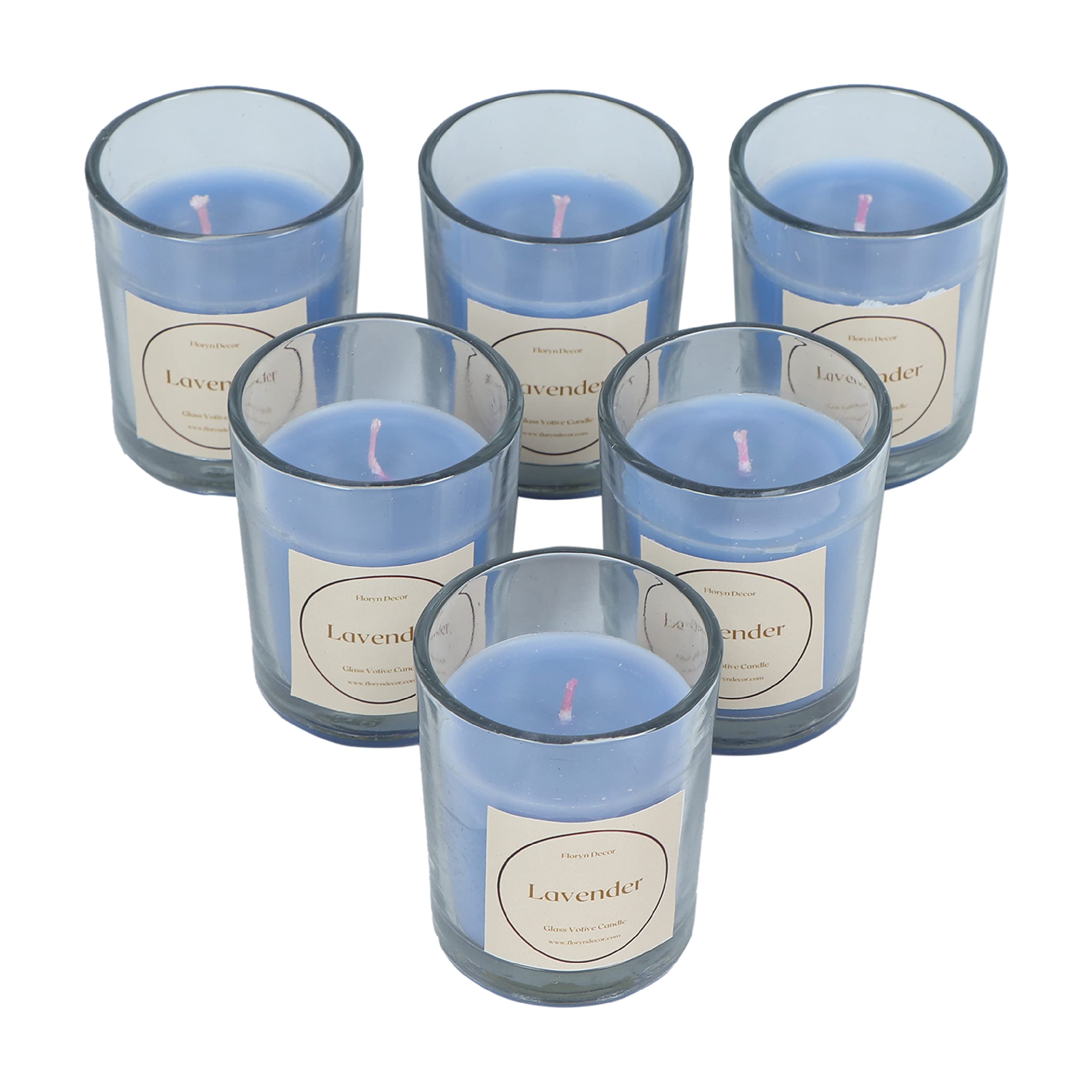 Floryn Decor Votive Glass Candle | Perfume Candles for Home Decor | Candles for Home Decoration Fragrance | Burning Time- 10 Hou